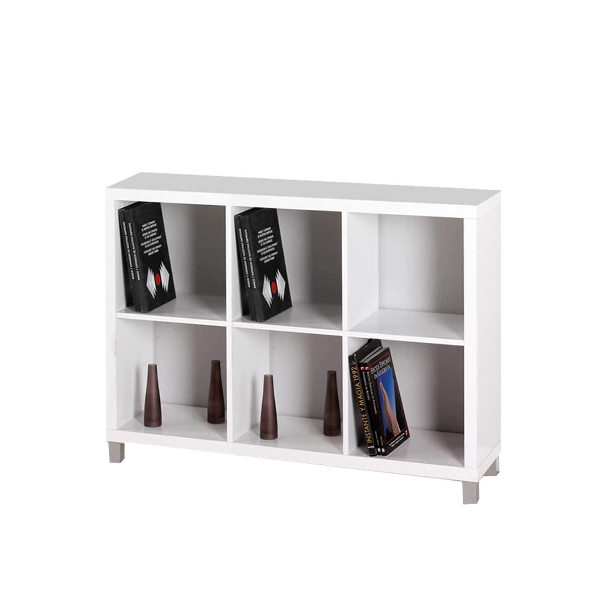 6-Shelf White Bookcase - Sturdy Wooden Bookshelf for Home, Office & Library - Perfect for Organizing Books, Decor & Storage