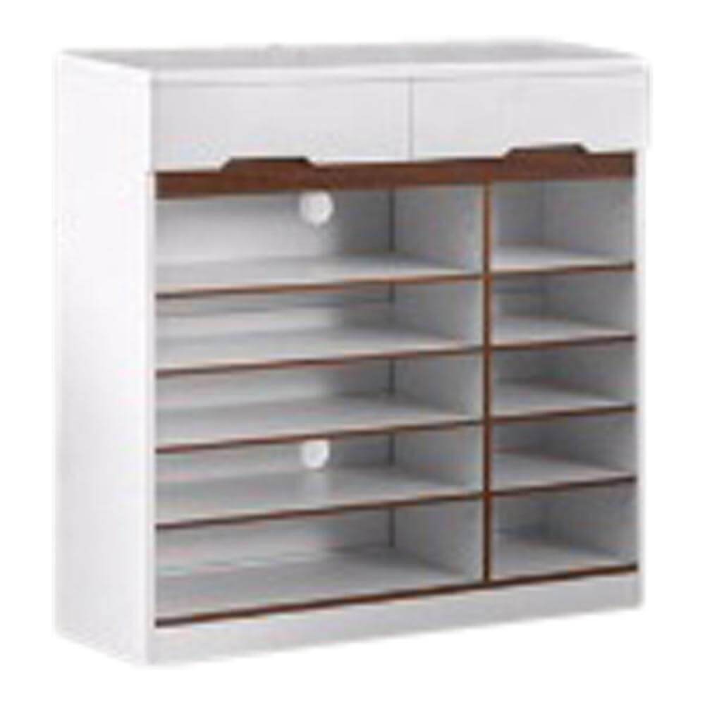 Modern Durham Shoe Cabinet with 3-Tier Storage - Sturdy Wooden Entryway Organizer for Shoes, Boots & Accessories | Perfect for Hallway, Closet & Mudroom Organization