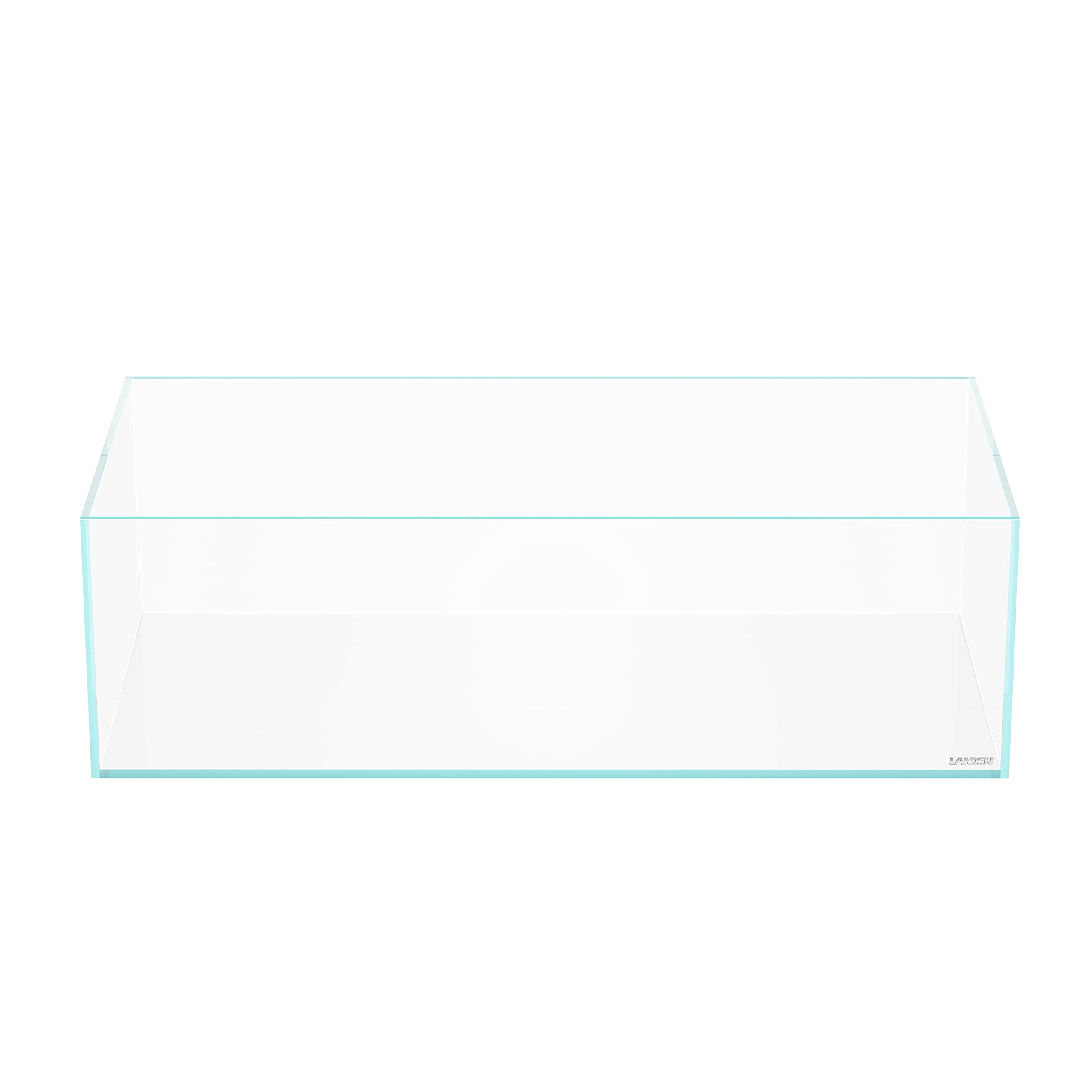 Premium 7.9 Gallon Shallow Aquarium Tank - 60x30x18cm Rimless Low Iron Glass Fish Tank with Black Leveling Mat | 5mm Thickness for Aquascaping, Nano Shrimp & Betta Fish | Perfect for Home, Office & Zen Decor