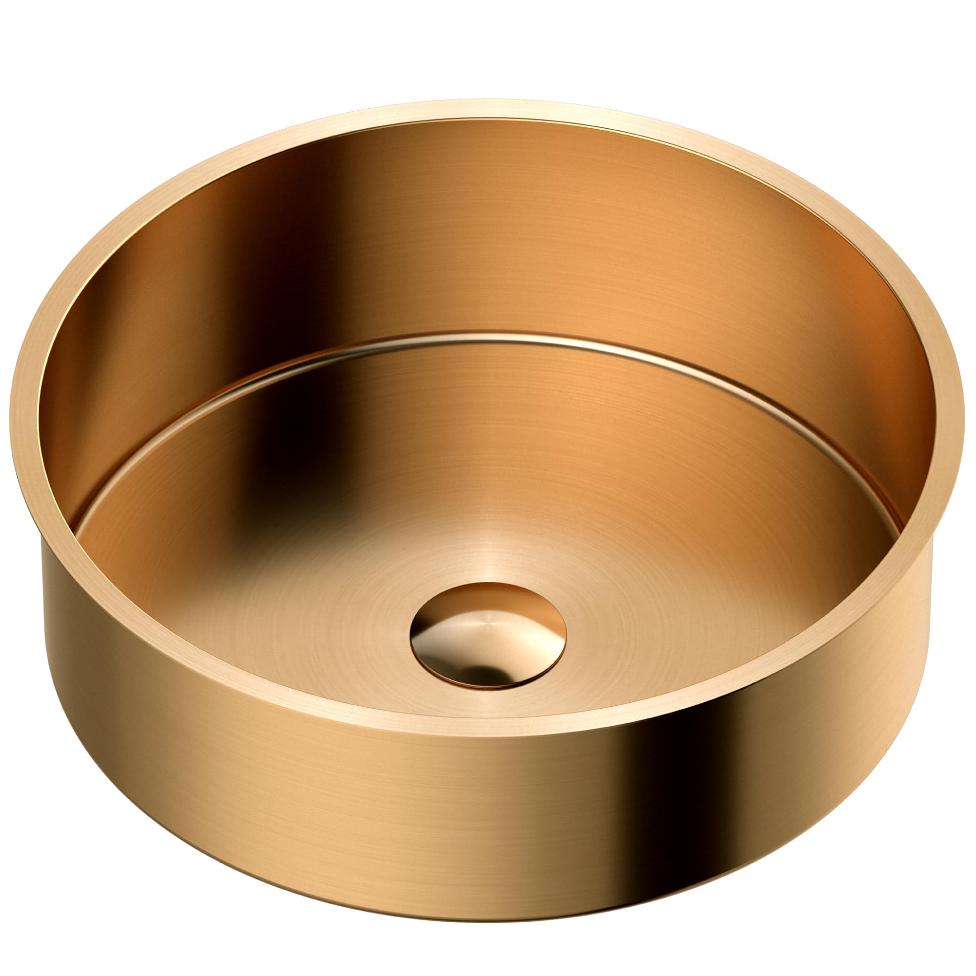 Karran Cinox Brushed Copper Stainless Steel Round Undermount Kitchen Sink - Durable & Stylish for Modern Farmhouse, Restaurant, and Home Remodeling