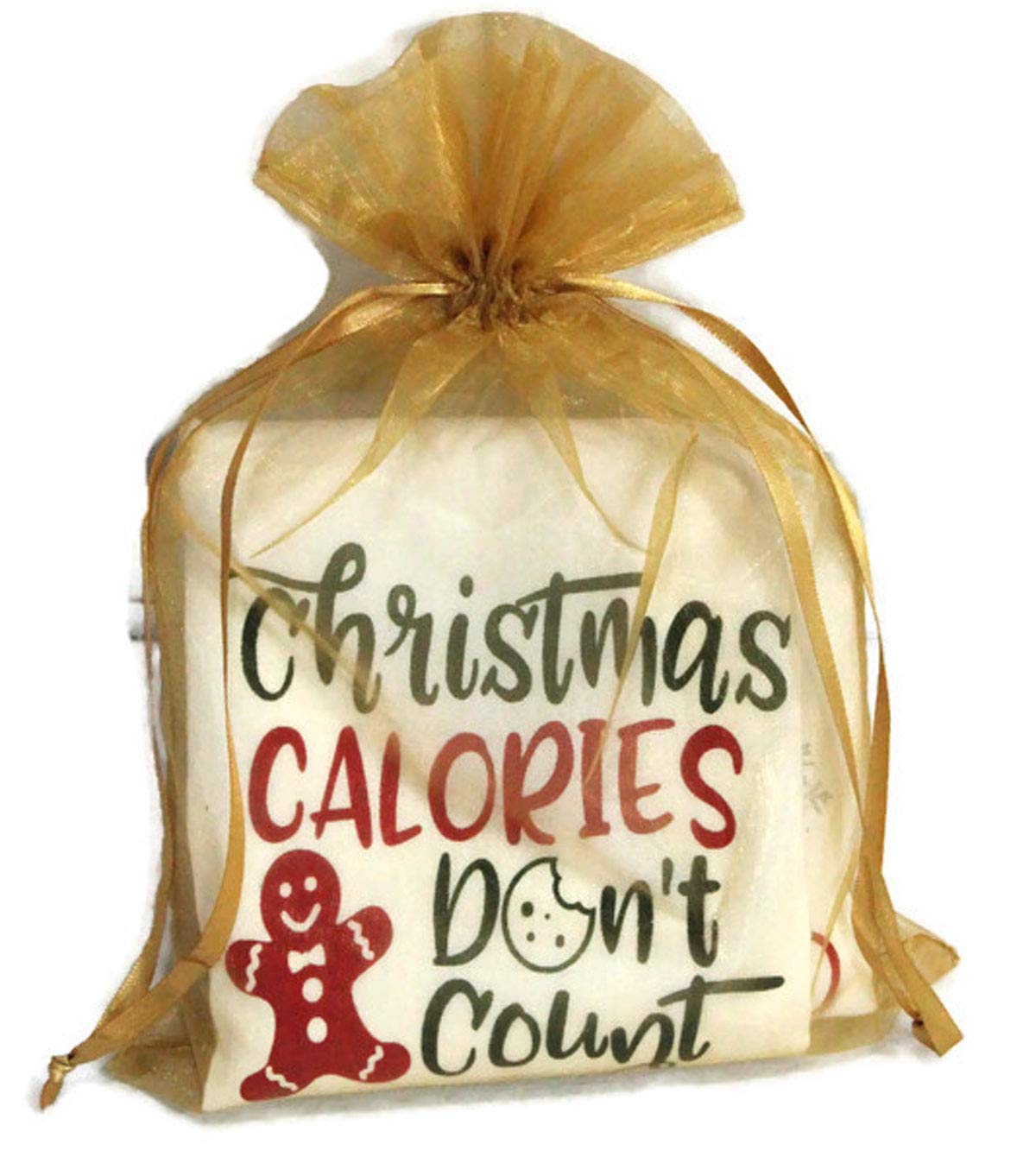 3 Pack Christmas Kitchen Towels - White & Beige Linen for Holiday Gifting