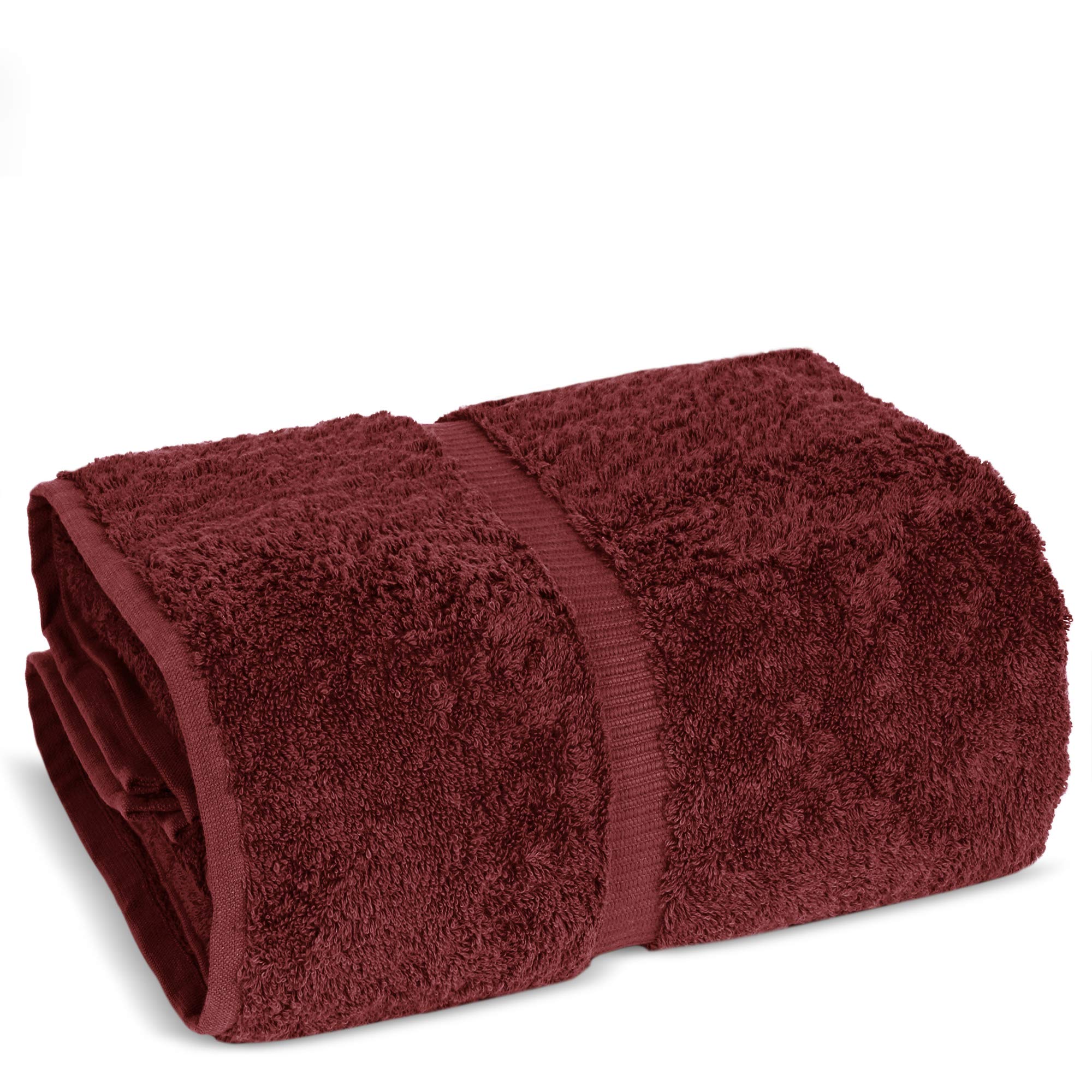 Premium Turkish Cotton Bath Towel - Super Soft, Highly Absorbent, Jumbo Size (1-Piece, Cranberry) - Perfect for Spa, Beach & Luxury Bathroom Experience