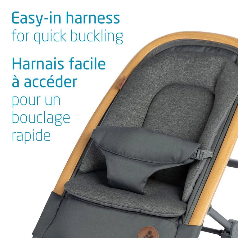 Kori Rocker Classic Graphite Rocking Chair - Modern Nursery Glider for Baby Room, Perfect for Breastfeeding, Reading & Relaxing