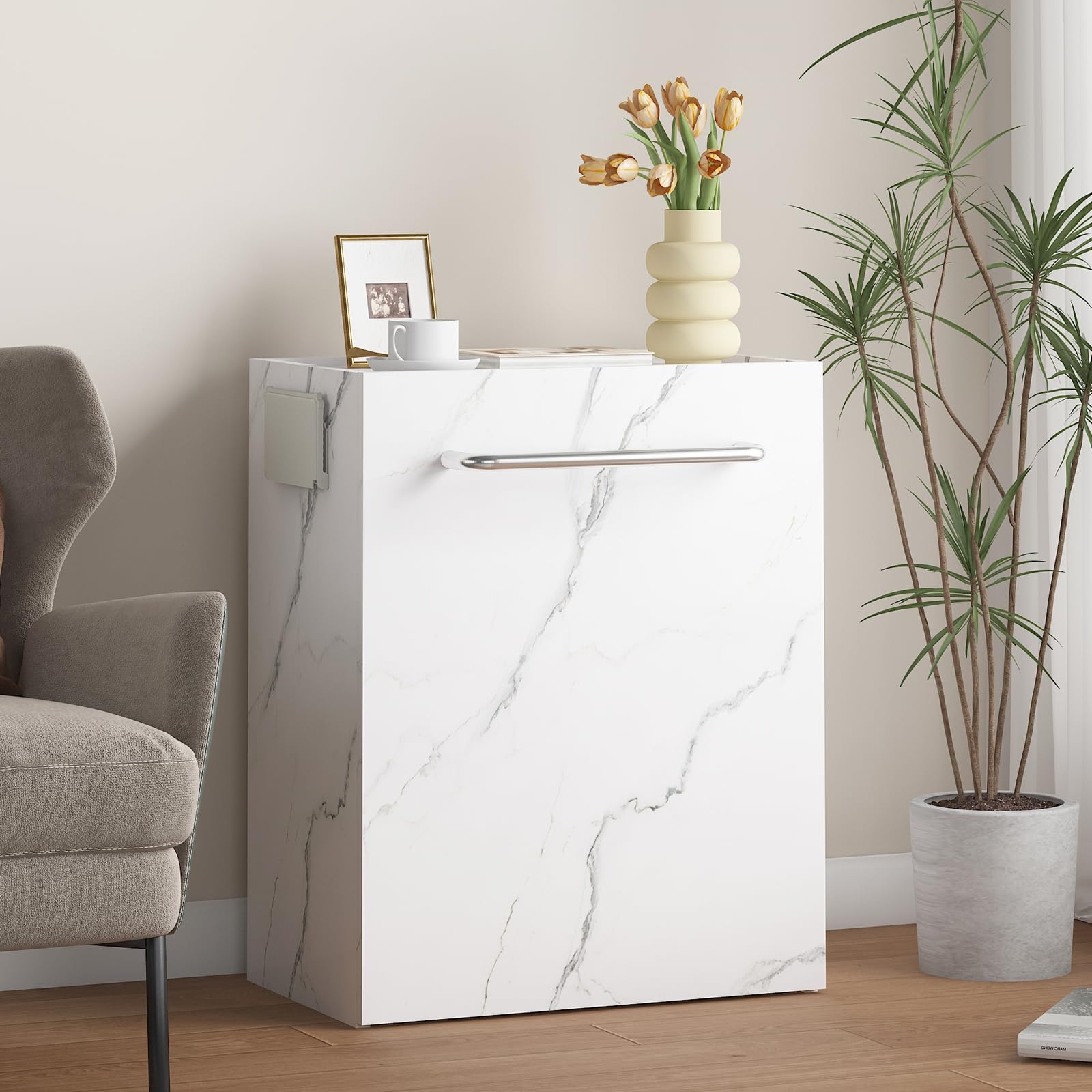 Foldable Manicure Table with Storage Drawer & Adjustable Shelf - Portable Nail Tech Desk for Home Salon, Spa & Professional Use - White Marble Finish Beauty Station for Nail Artists & DIY Enthusiasts - Perfect for Small Spaces & Mobile Services