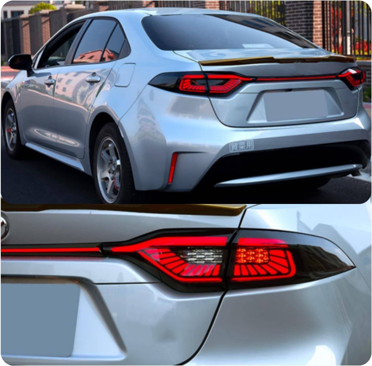 2020-2023 Toyota Corolla LED Tail Lights - 4PCS Sequential Turn Signal Tailgate Light with DRL & Startup Animation | Rear Lamp Assembly Upgrade for Enhanced Style & Safety