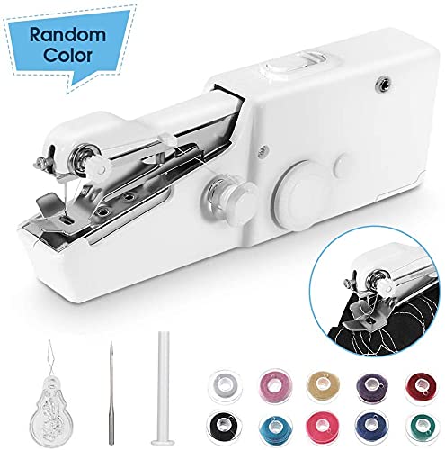 Estink Mini Portable Cordless Handheld Sewing Machine - Quick Repair & DIY Projects, Single Stitch for Clothes, Fabrics, Home Decor - Perfect for Emergency Fixes & Crafting