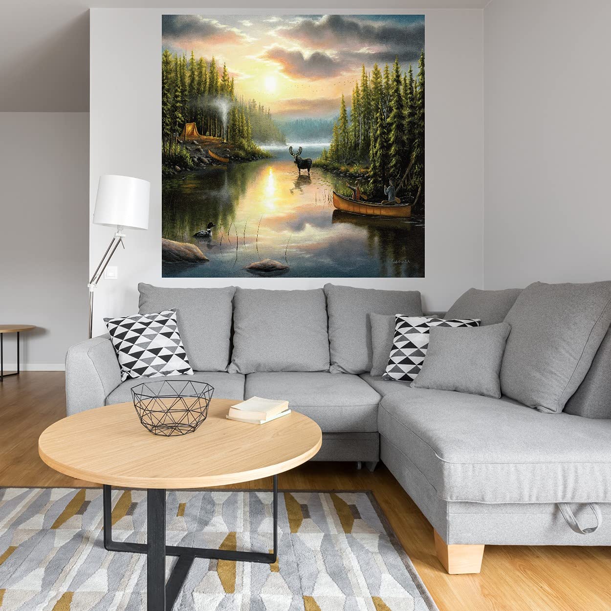 Chuck Black Fine Art Canvas - 'Memories With Dad' Wall Decor for Living Room, Bedroom & Office - 22x22 Inch Ready-to-Hang Painting - Perfect for Family Spaces, Gifts & Home Interior Design