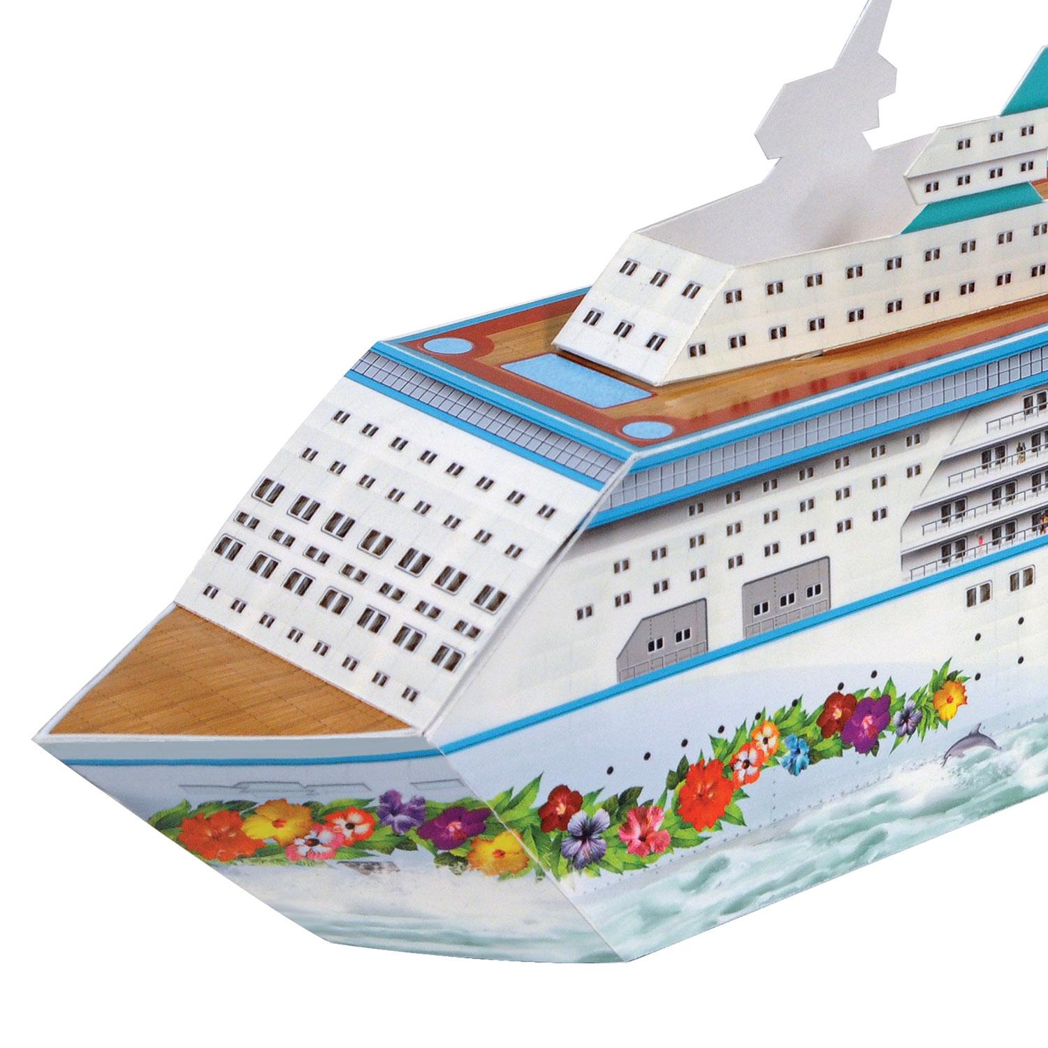 12 Pack Beistle 3D Cruise Ship Party Centerpieces - Nautical Theme Table Decorations for Cruise, Beach, and Ocean Themed Parties