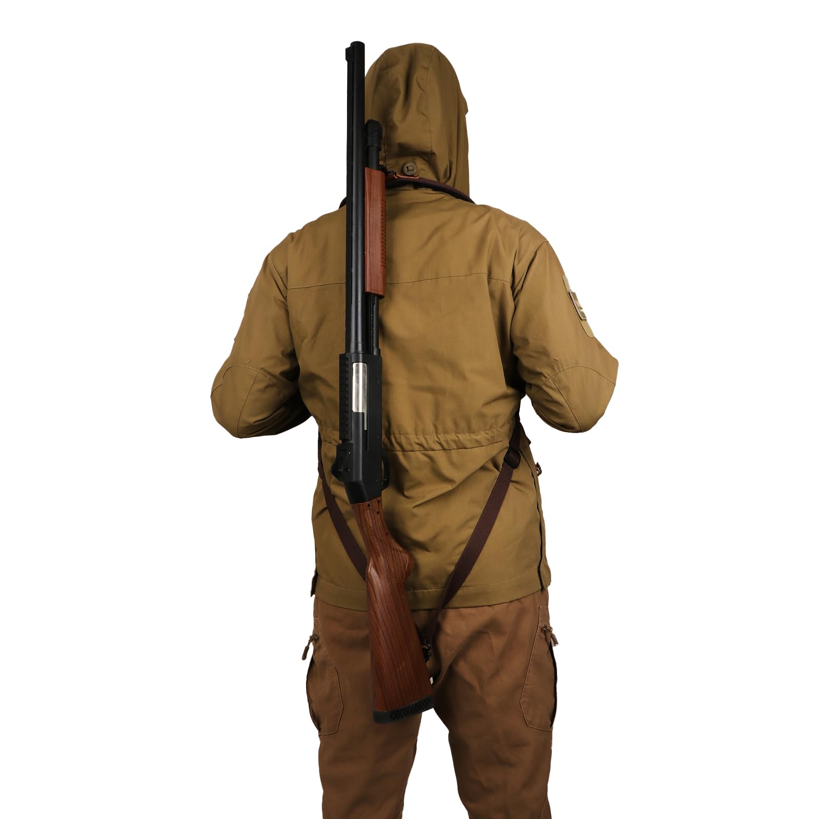 TOURBON PU Leather Backpack Style Rifle Sling - Adjustable Hunting & Shooting Shoulder Strap for Shotgun, Rifle, Bow - Perfect for Outdoor Adventures, Hunting Trips & Range Practice