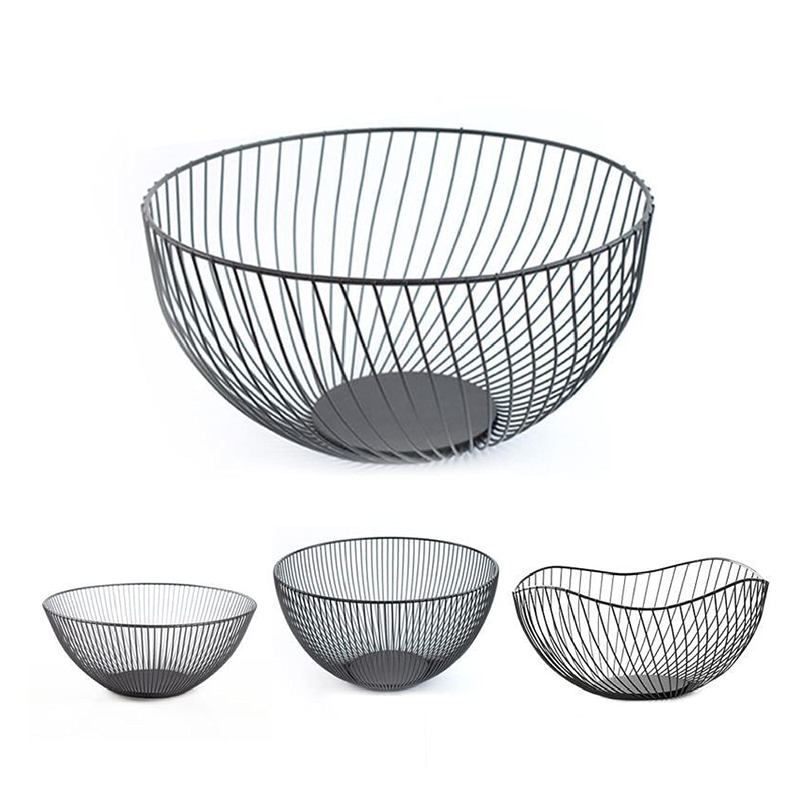 Nordic Style Metal Sink Strainer Colander - Stainless Steel Drain Basket for Fruits, Vegetables & Kitchen Use - Multi-Purpose Storage Bowl for Countertop, Sink & Dining Table (Color: C)