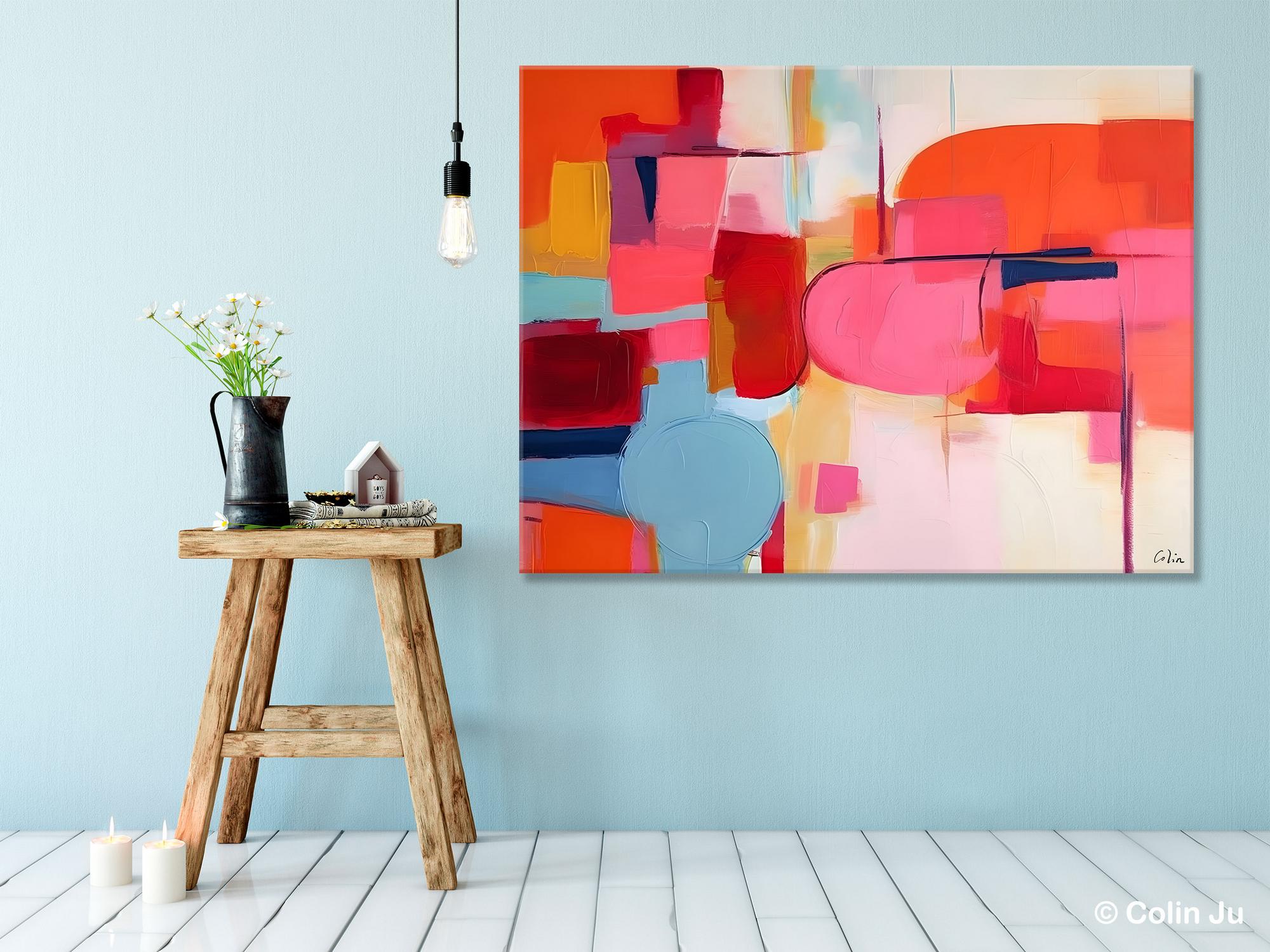 Original Hand Painted Abstract Canvas Wall Art - Contemporary Acrylic Paintings for Living Room Behind Sofa & Bedroom Decor | Buy Modern Art Paintings Online for Home & Office Interior Design