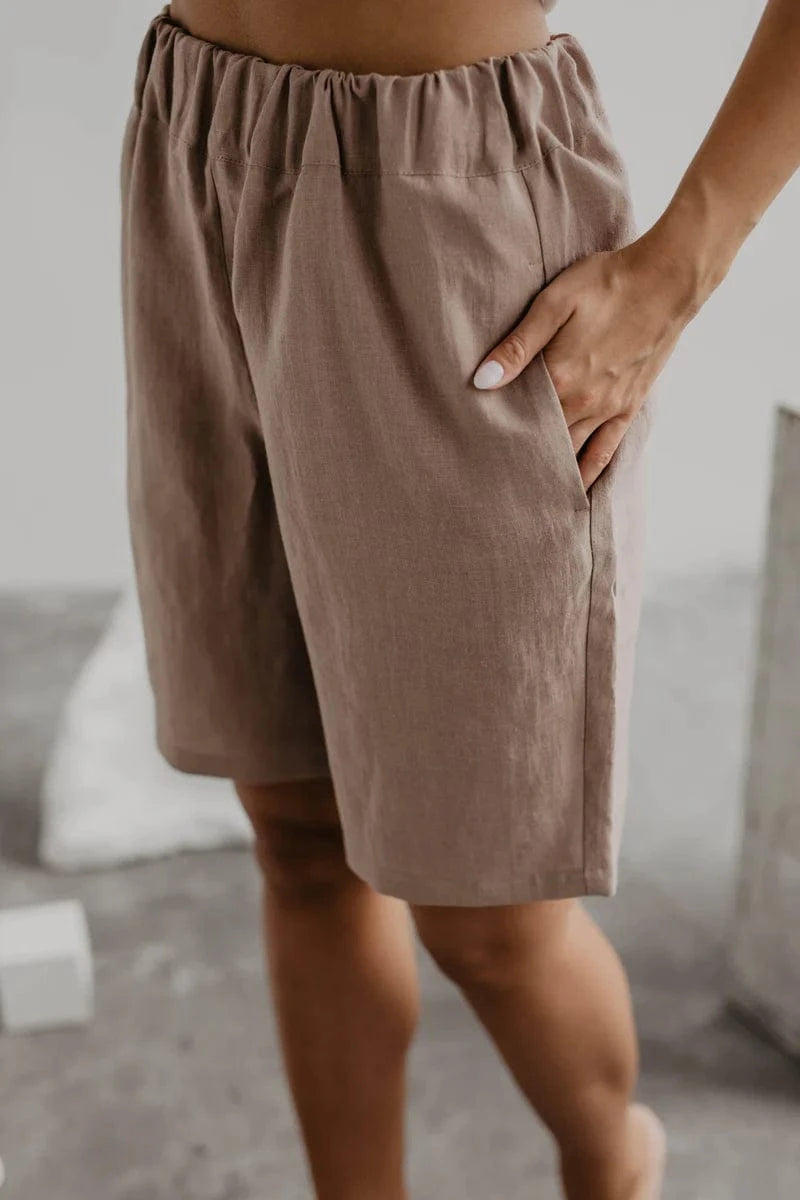 Matilda Women's Linen Shorts - Breathable Summer Shorts for Women | Multiple Colors | Perfect for Beach, Travel & Casual Wear