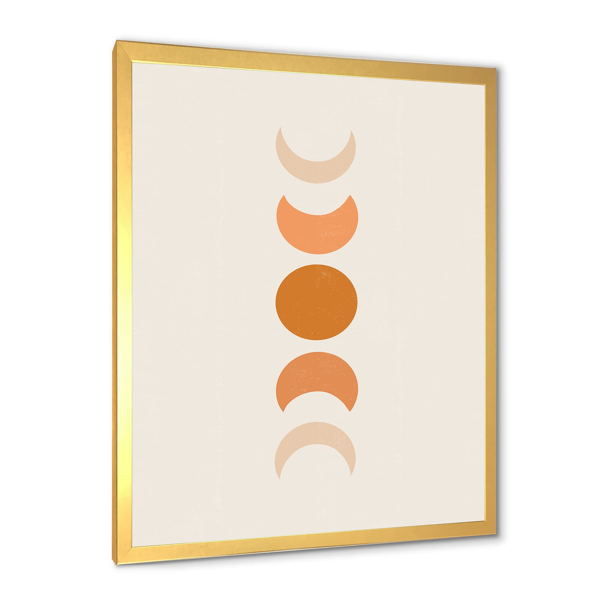 Minimalist Moon Phases Wall Art - Modern Framed Home Decor for Living Room, Bedroom & Office - Stylish Celestial Print for Boho & Scandinavian Interior Design