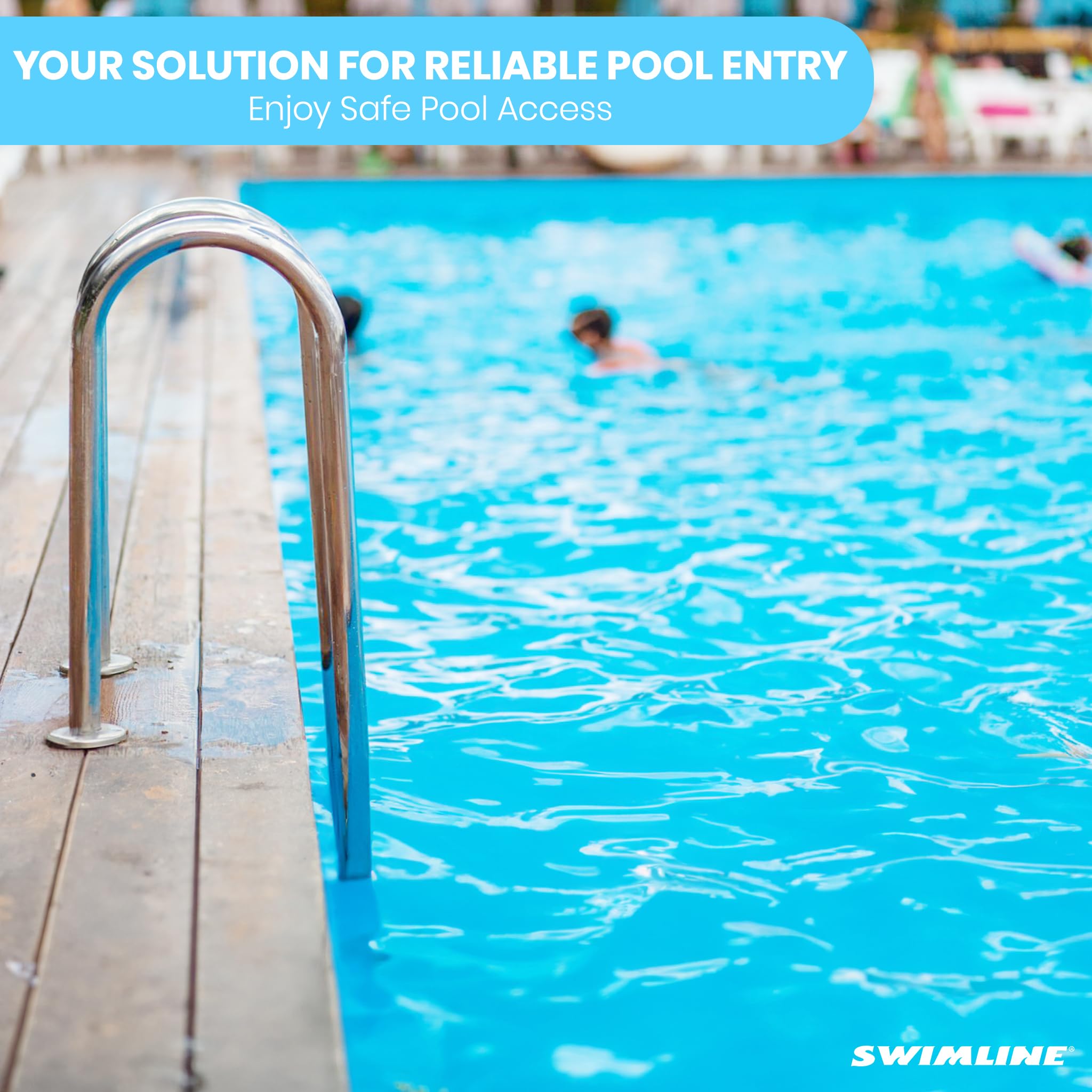 Swimline Above Ground In-Pool Ladder - Multicolor Safety Ladder for 48