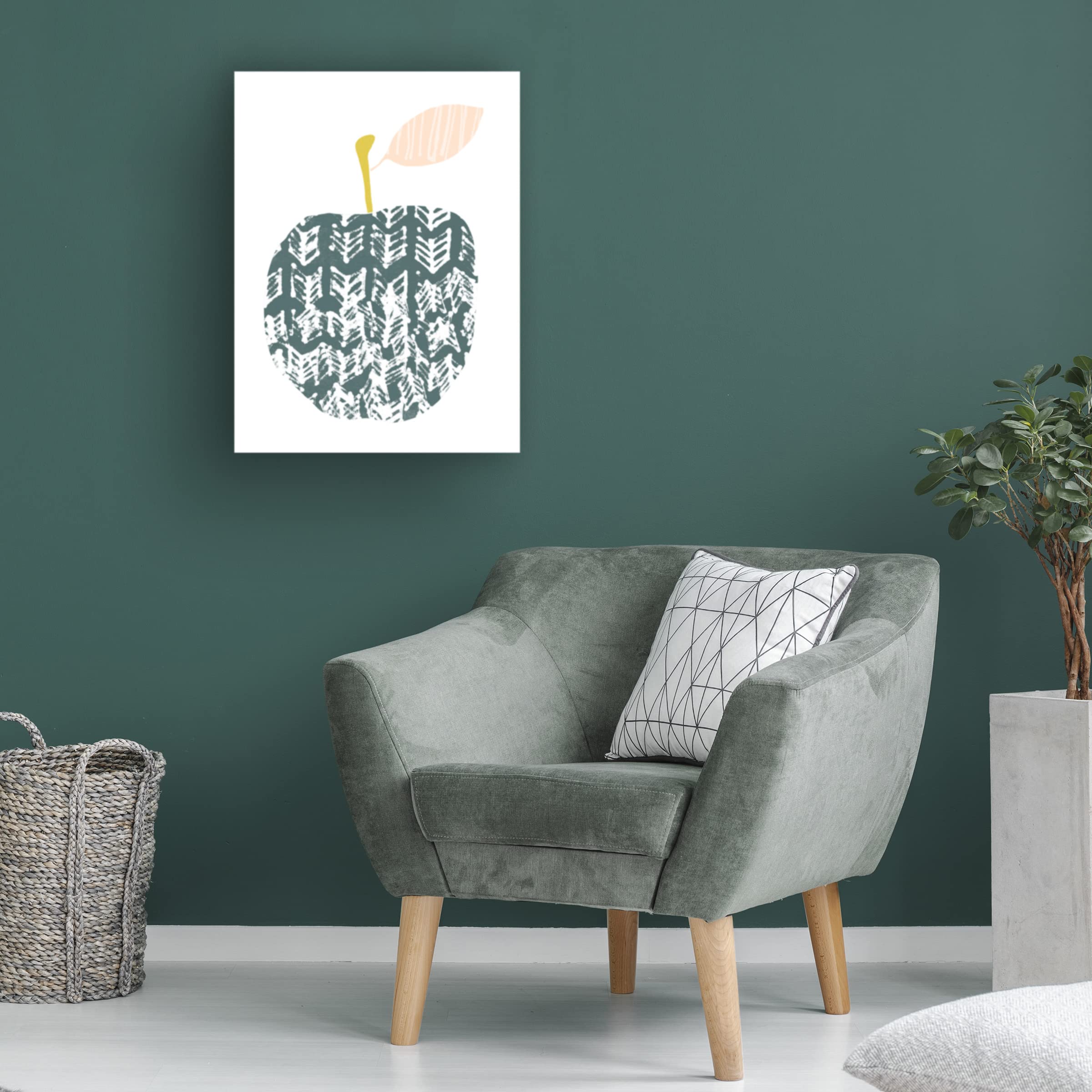 Cut Paper Fruit II Canvas Art Print by June Erica Vess - Modern Botanical Wall Decor for Living Room, Bedroom & Office | Trademark Fine Art Collection
