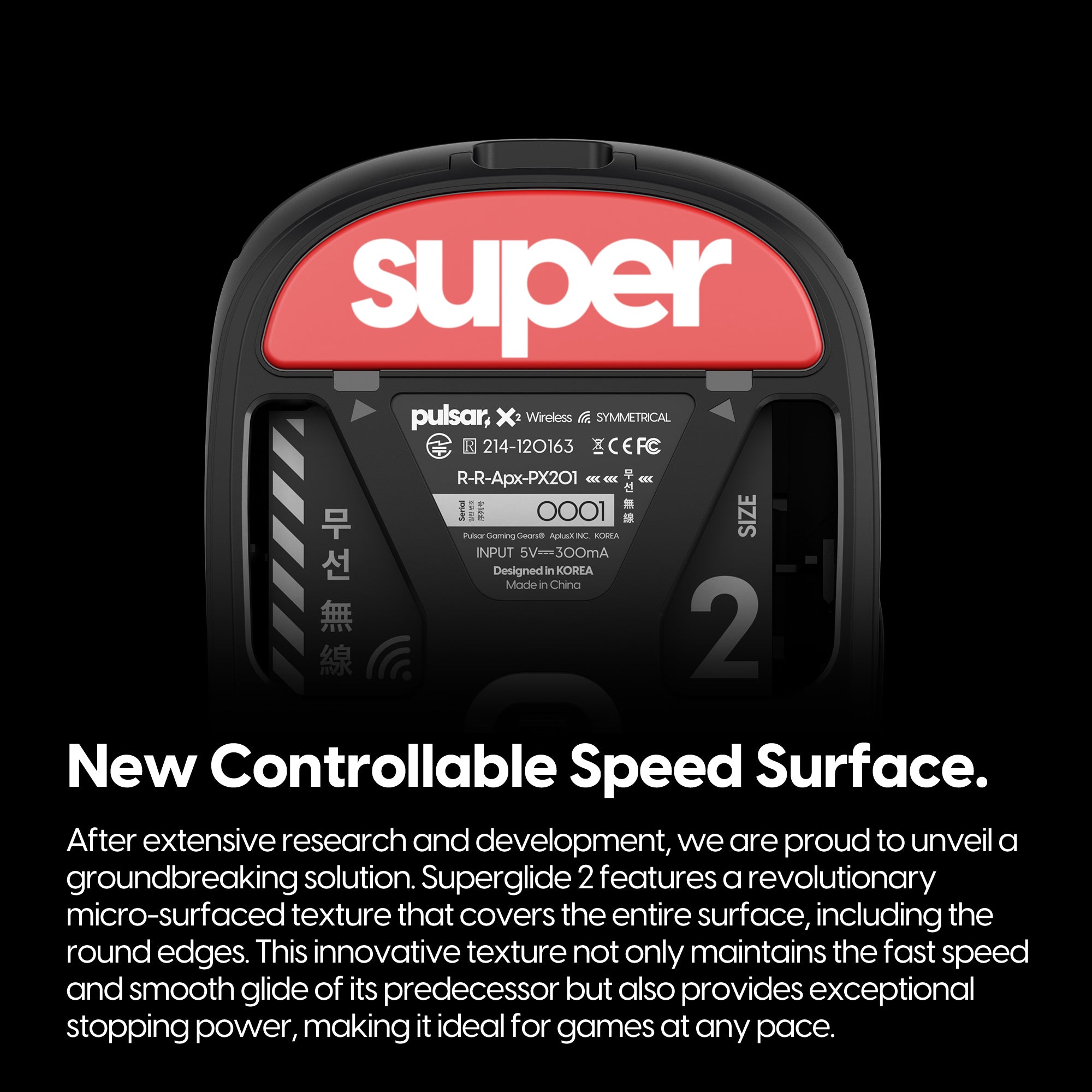 Pulsar Superglide 2 Glass Mouse Skates - Ultra Smooth Gliding for Pulsar X2, X2 Mini, X2V2, X2V2 Mini, X2H, X2H Mini - Perfect for Gaming, Esports & Precision Work