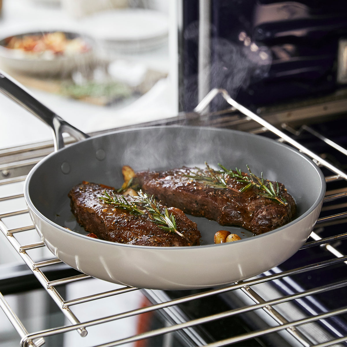 GP5 Colors Ceramic Nonstick 9.5 & 11 Inch Frying Pan Set with Mirror Handles | Taupe Cookware for Healthy Cooking - Perfect for Sauteing, Frying & Everyday Meals
