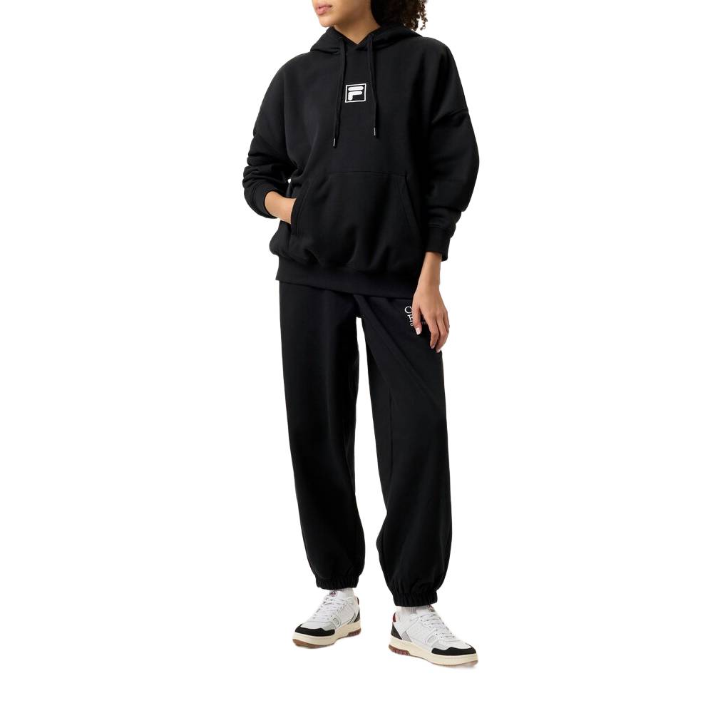Fila Unisex Crest Country Club Hoodie - Soft Cotton Pullover Sweatshirt for Men & Women (Black) | Perfect for Golf, Casual Wear & Outdoor Activities