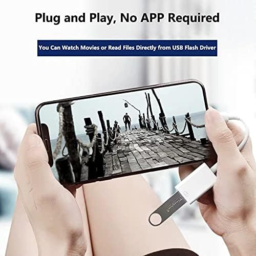 UBRONIK® Lightning to USB 3.0 Camera Adapter - OTG Female Cable Connector for iPhone & iPad - Supports USB Flash Drives, Card Readers, Keyboards, Mice, Cameras - White - Perfect for File Transfer, Photo Import & Mobile Office Work