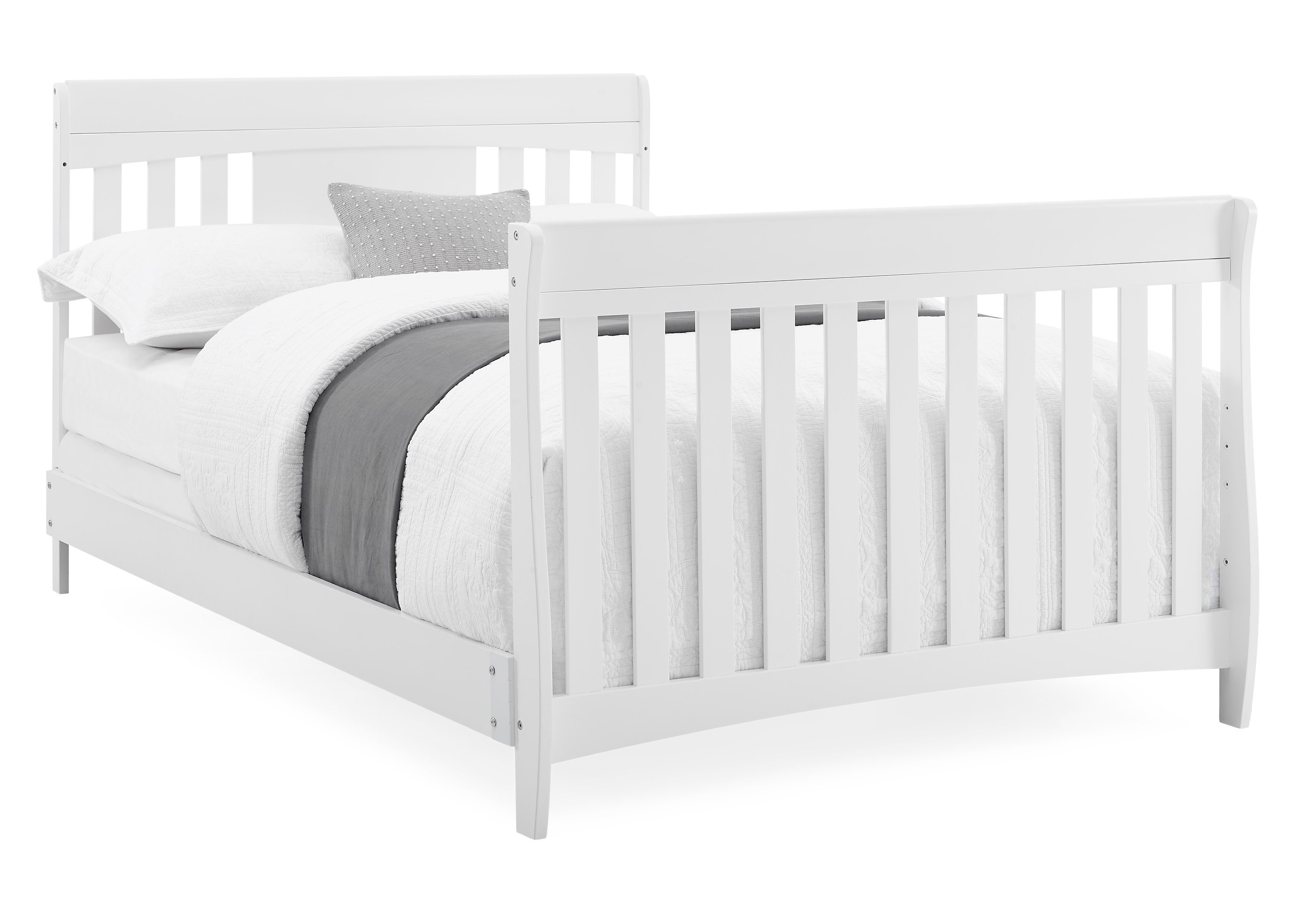 Richmond 6-in-1 Convertible Baby Crib - Toddler Bed & Daybed with Adjustable Height, White Nursery Furniture for Newborn to Teen - Perfect for Small Spaces & Modern Nurseries