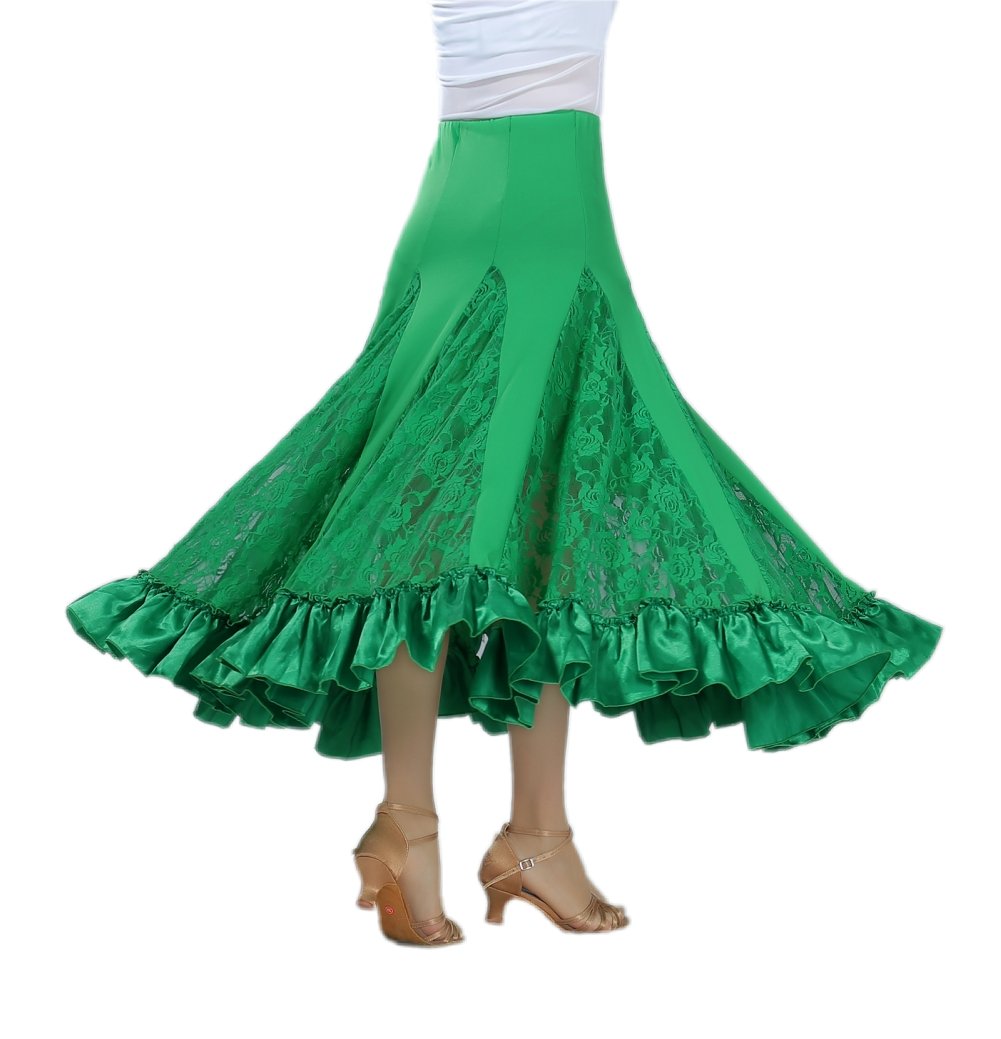 CISMARK® Elegant Ballroom & Latin Dance Skirt - Long Swing Party Dress for Women | Perfect for Salsa, Tango, and Competition Performances