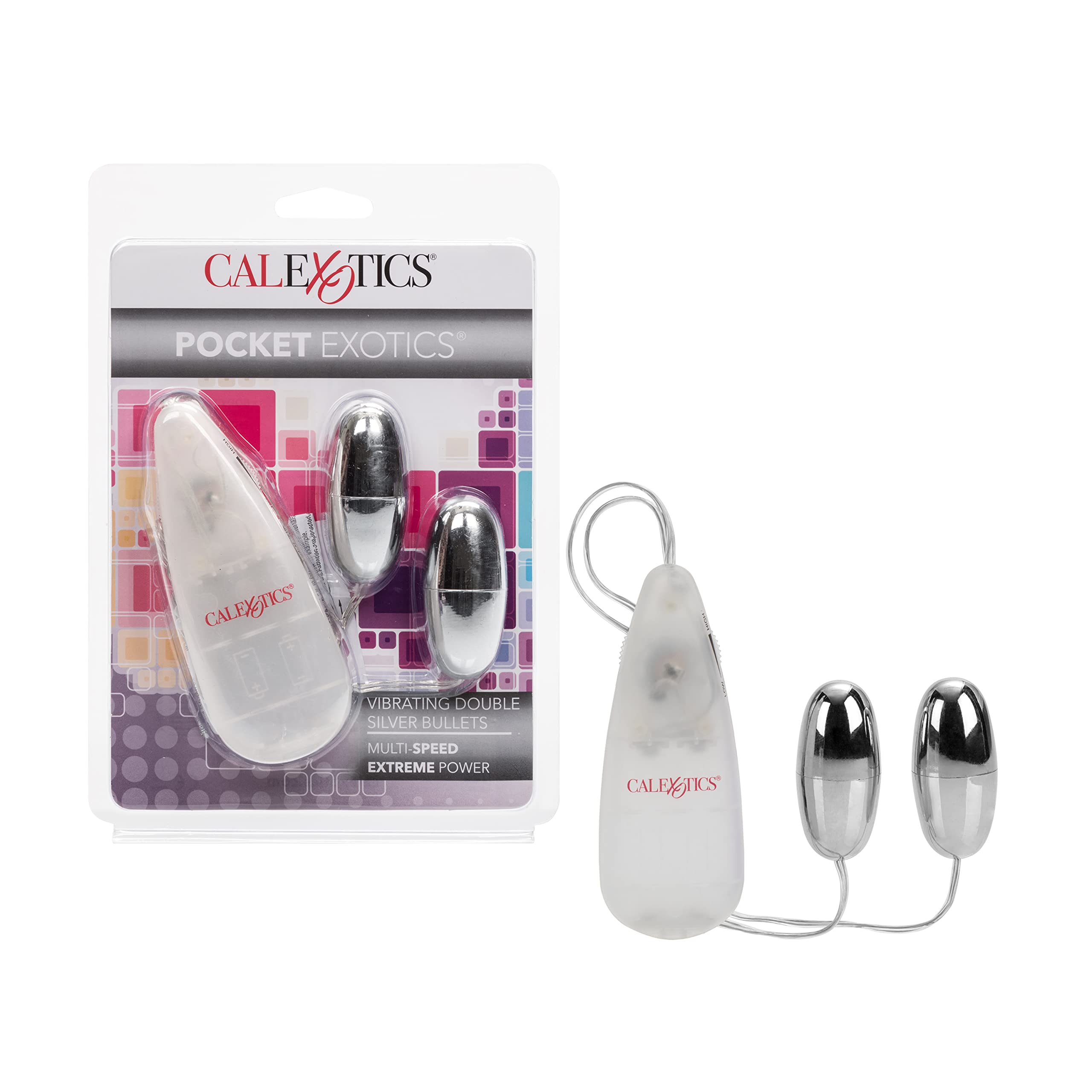 Premium Silver Double Bullet Vibrator - Discreet Pocket-Sized Adult Toy for Couples & Solo Play - Perfect for Travel, Date Nights & Spicing Up Your Intimate Moments