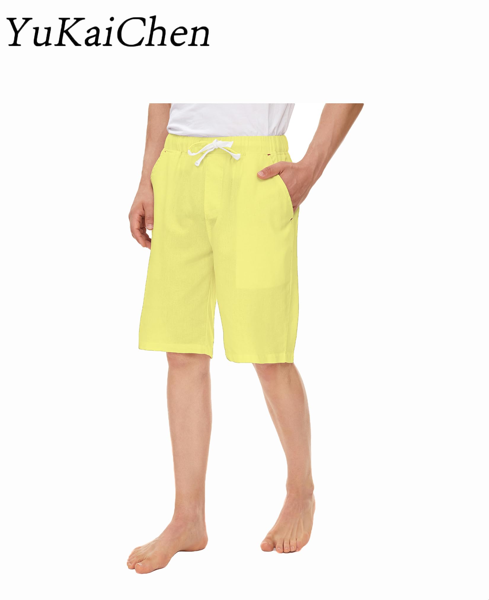YuKaiChen Men's Casual Shorts with Drawstring - Lightweight Summer Shorts for Outdoor Activities, Beach, Gym & Lounge Wear