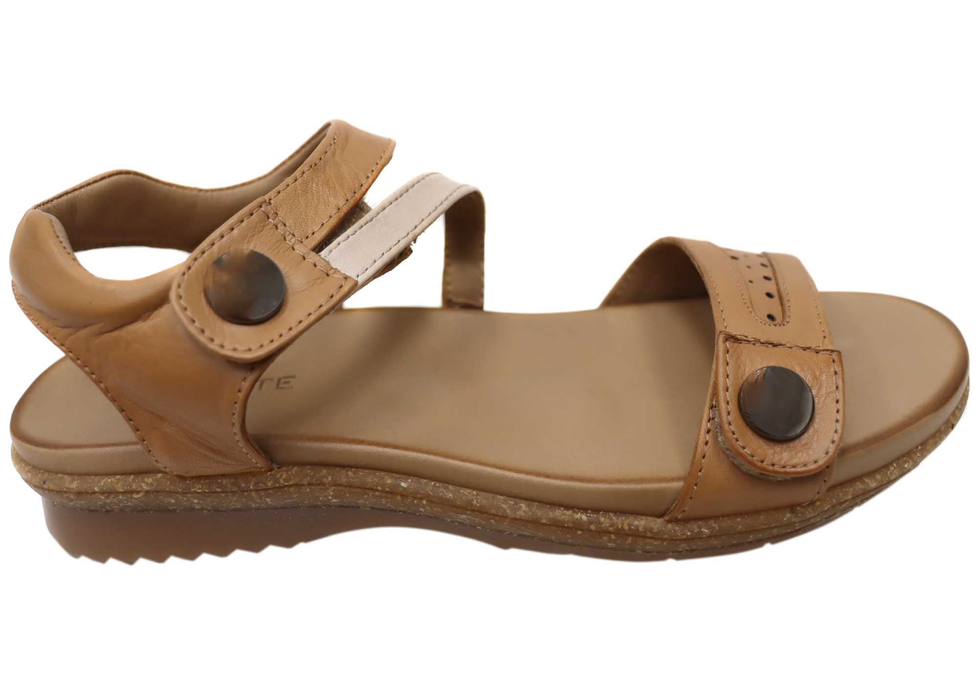 Orizonte Sorrento Women's Comfortable Leather Sandals - European Style Summer Casual Shoes for Beach, Vacation & Daily Wear