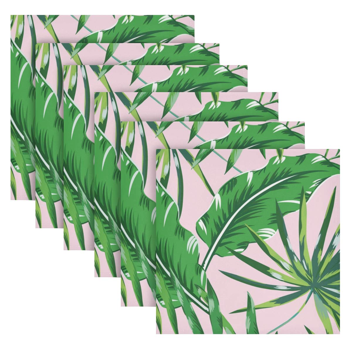 AUUXVA 20x20in Tropical Leaves Cloth Napkins - Washable & Wrinkle-Free Dinner Napkins for Wedding, Party & Restaurant Decor - Perfect for Everyday Use, Fine Dining & Special Occasions