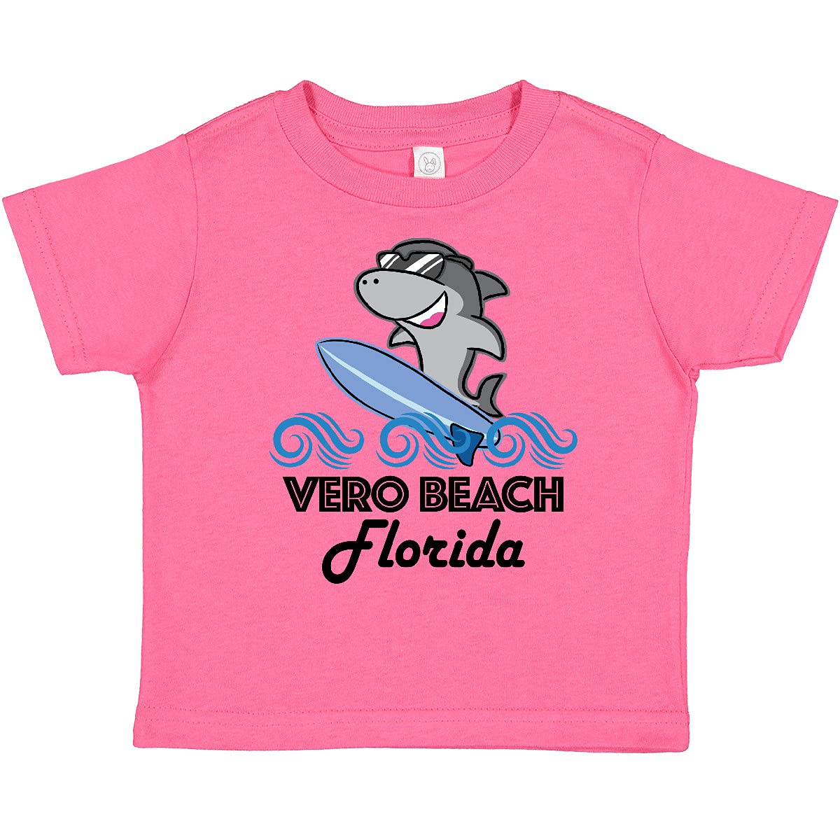 Inktastic Vero Beach Florida Vacation Funny Shark Toddler T-Shirt - Cute Baby Clothes for Beach Trips & Family Holidays