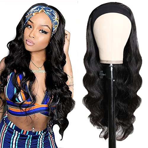 YSBZChu Brazilian Human Hair Wigs for Black Women - 26 Inch Water Wave Front Wig, Heat Resistant Synthetic Big Curly Black Wig with Closure - Perfect for Daily Wear, Parties, and Special Occasions