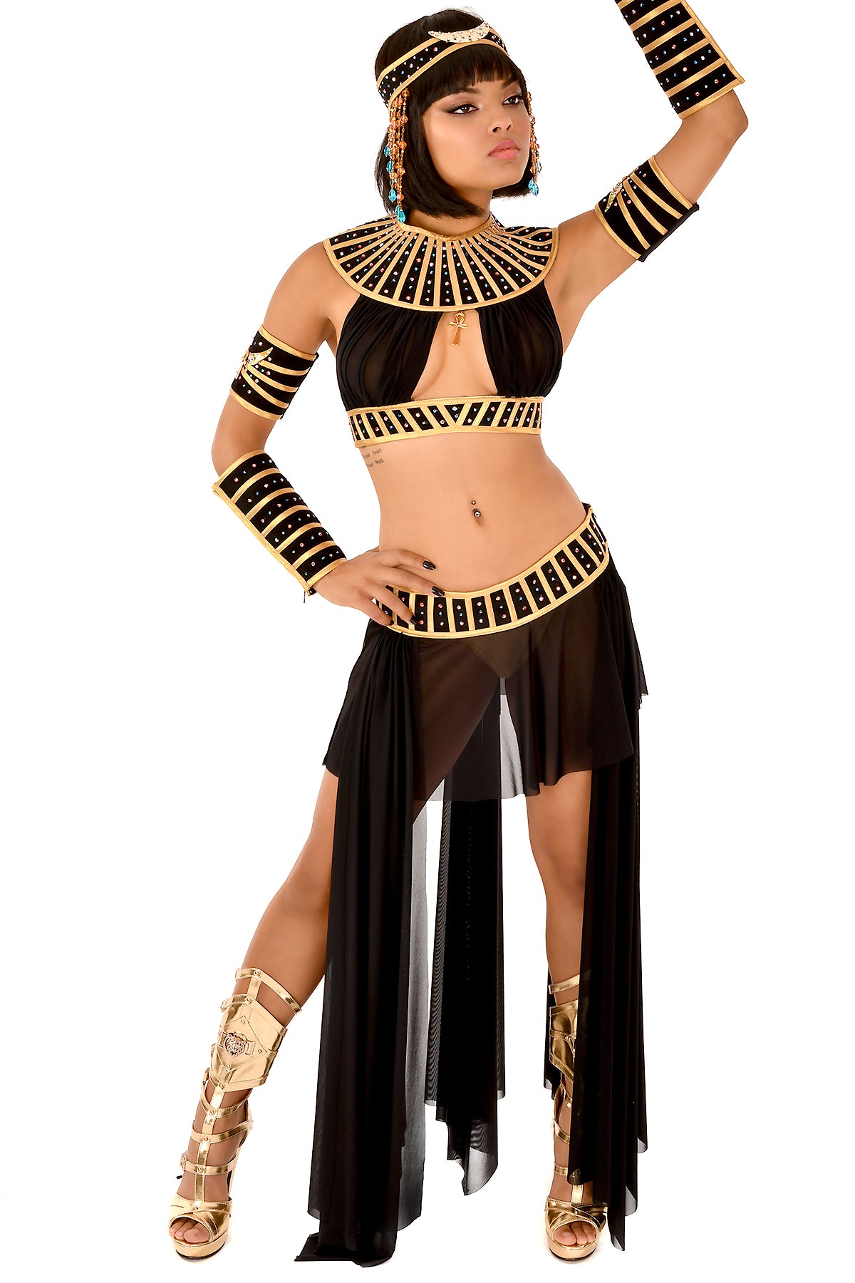 Nefertiri Soft Top with Ankh - Egyptian Goddess Inspired T-Shirt for Women | Comfortable Cotton Blouse | Perfect for Casual Wear, Costume Parties & Spiritual Events