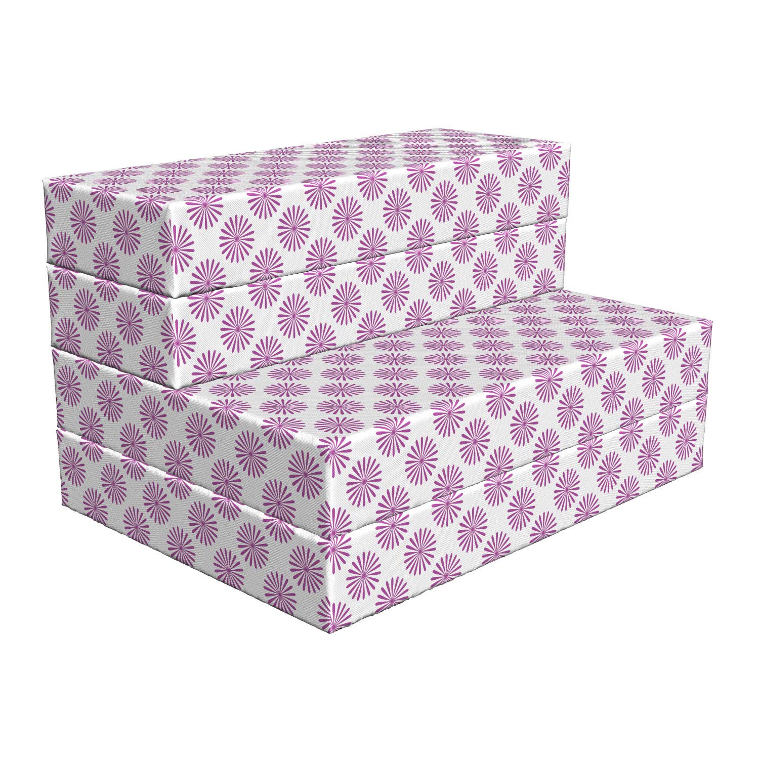 Ambesonne Abstract Foldable Mattress with Simple Flower Design, 74.8