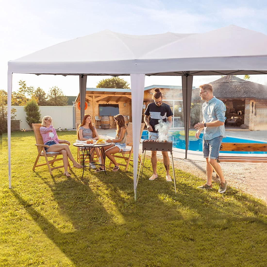 Quictent 10' x 20' EZ Pop Up Canopy Tent - Instant Shelter for Outdoor Events, Parties, Camping & Beach - Waterproof & UV Protection