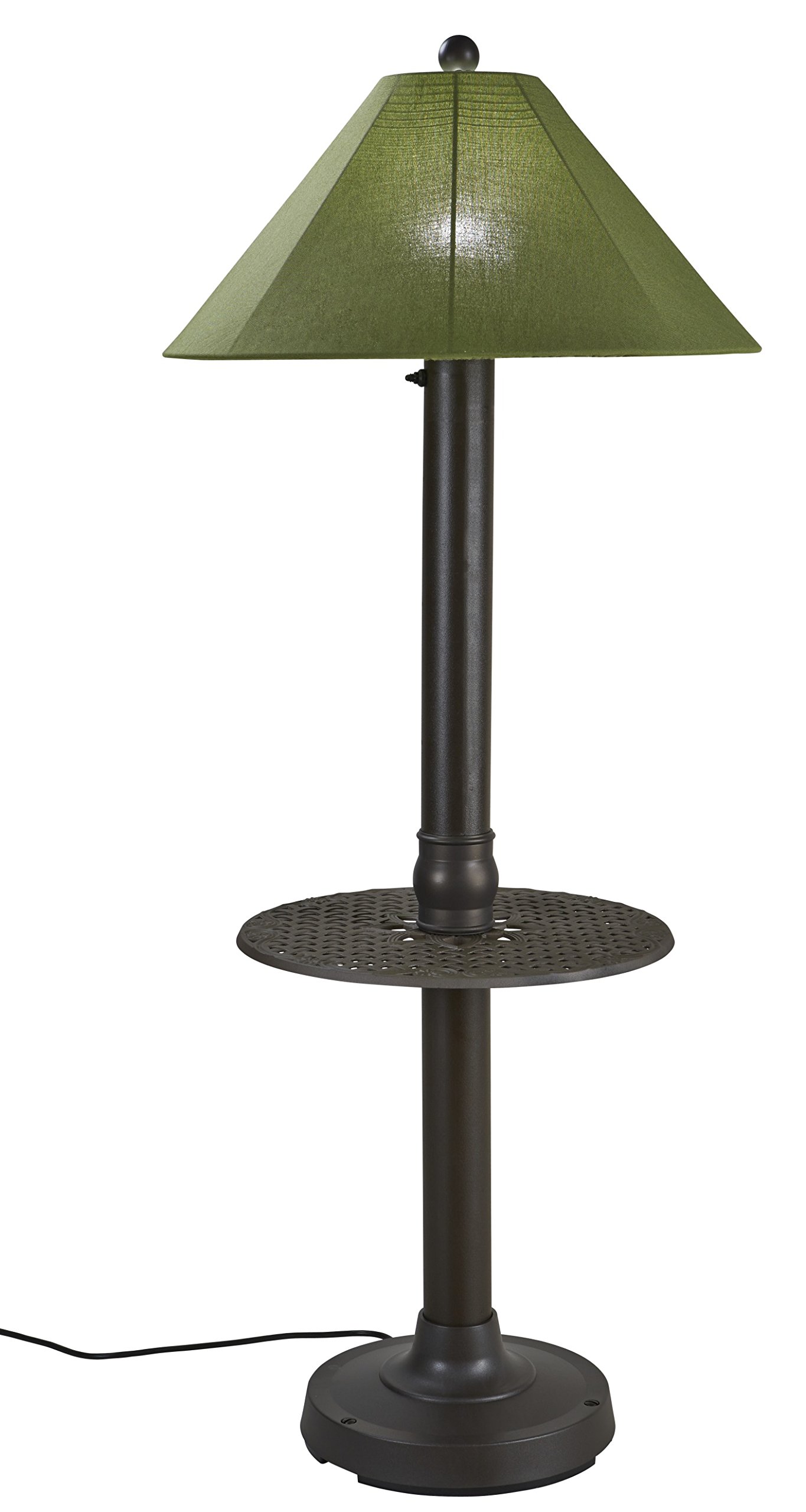 Patio Living Concepts 65697 Catalina Outdoor Floor Lamp with Side Table - Weather-Resistant LED Lighting for Patio, Deck, Garden & Backyard Relaxation