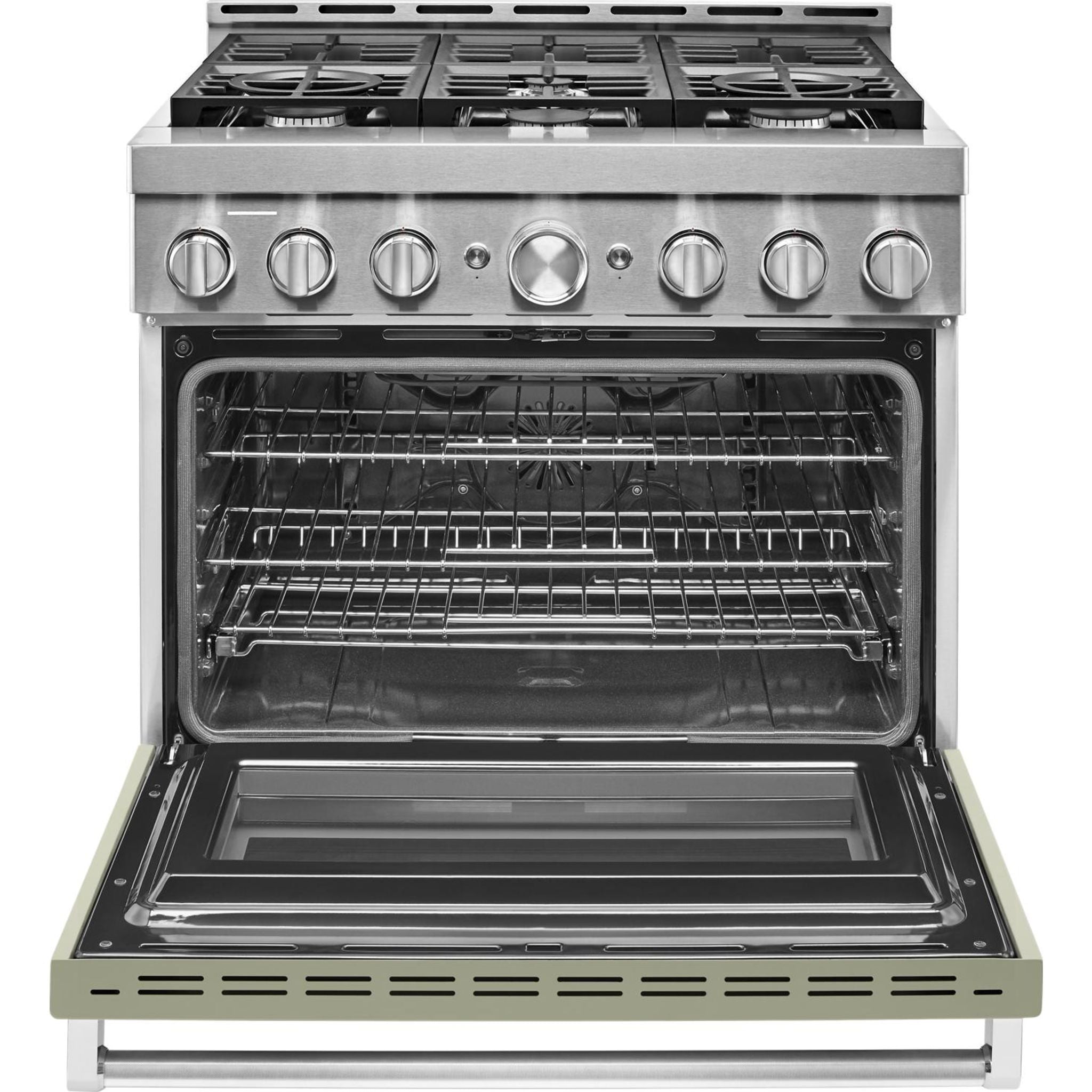 KitchenAid KFGC506JAV 30-Inch 5-Burner Gas Range with Convection Oven - Avocado Cream Color | Professional Cooking for Home Chefs | Perfect for Baking, Roasting & Family Meals