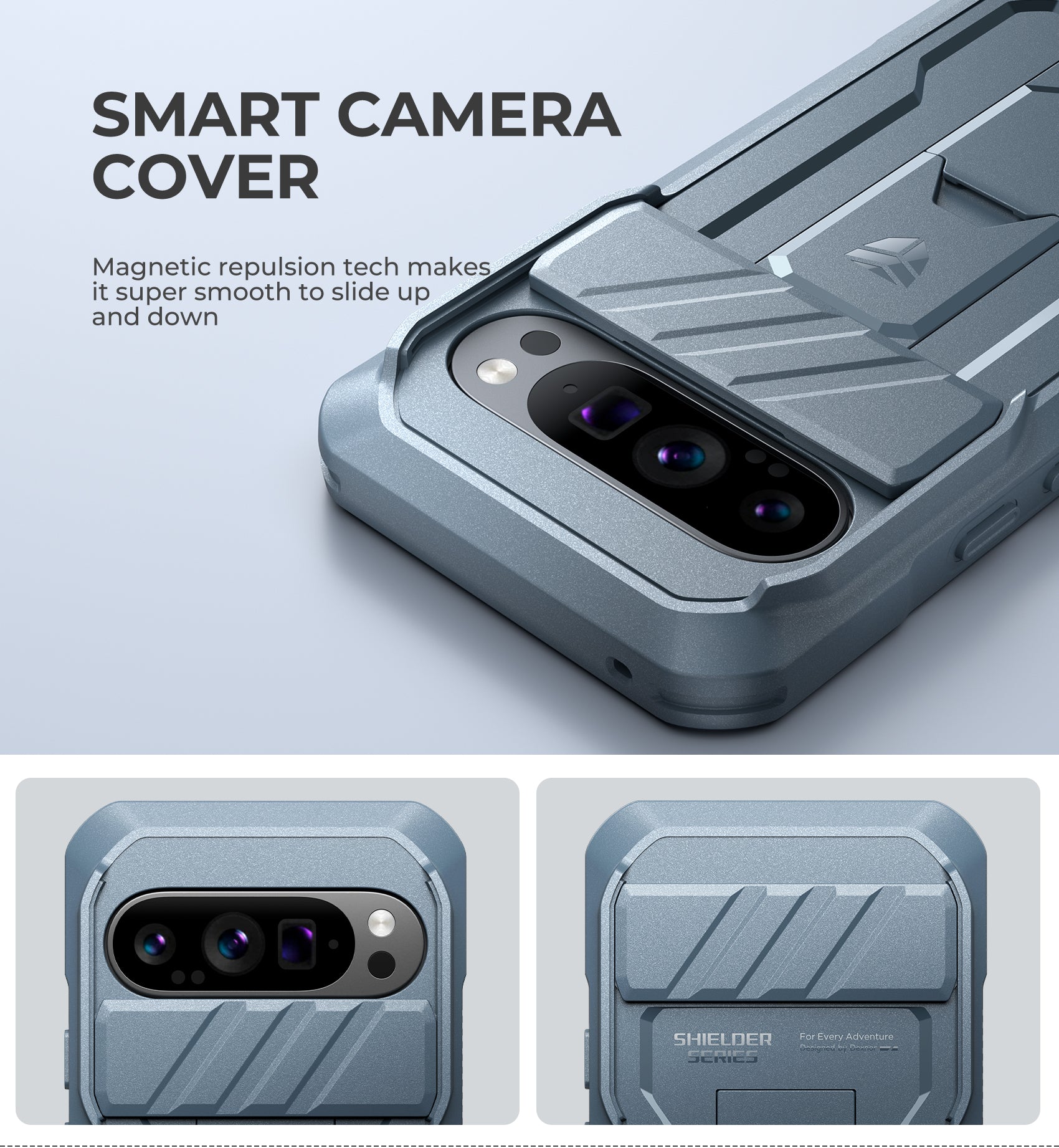 Dexnor Heavy Duty Shockproof Rugged Case for Google Pixel 9 Pro with Built-in Screen Protector, Full Body Bumper & Kickstand - Perfect for Outdoor Adventures, Work & Daily Protection