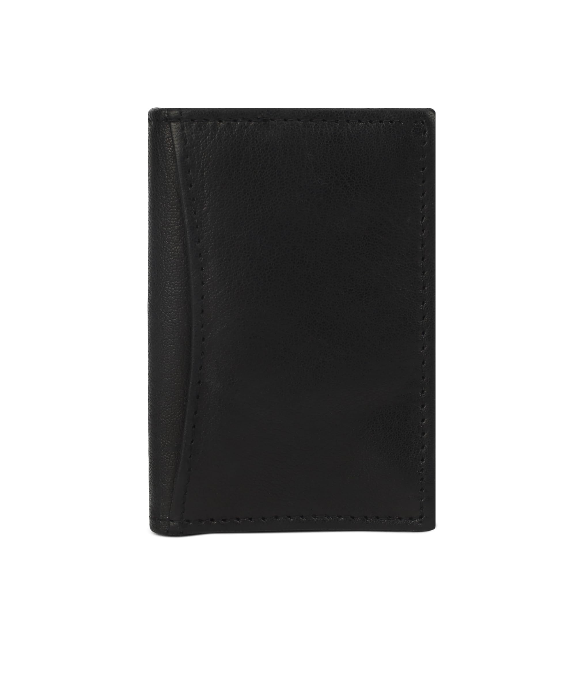 Leather Credit Card Holder & ID Wallet - Slim RFID Blocking Bifold Design for Men | Premium Black Genuine Leather | Perfect for Everyday Carry, Travel & Business Use