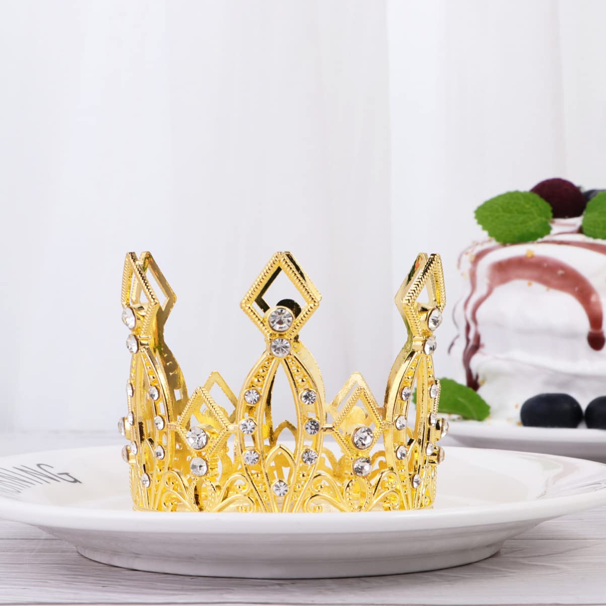 6 Pcs Baptism Cake Decorations Set - Turban Headbands for Birthday, Wedding & Dessert Crowns | Perfect for Girls' Parties, Baby Showers & Special Events