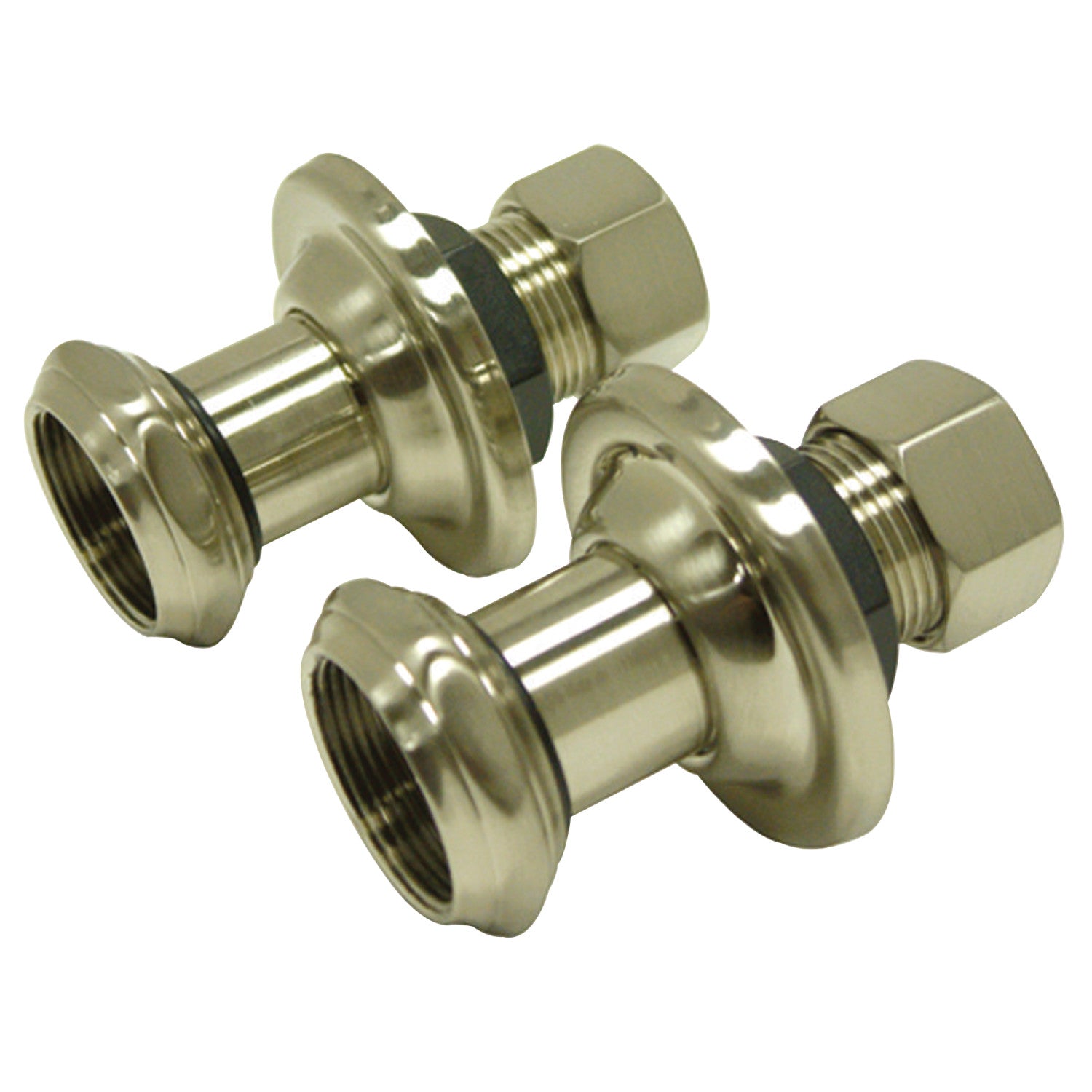 Aqua Vintage AEU4108 1-3/4 Inch Wall Union Extension in Brushed Nickel - Perfect for Bathroom Faucet Installation and Plumbing Repairs