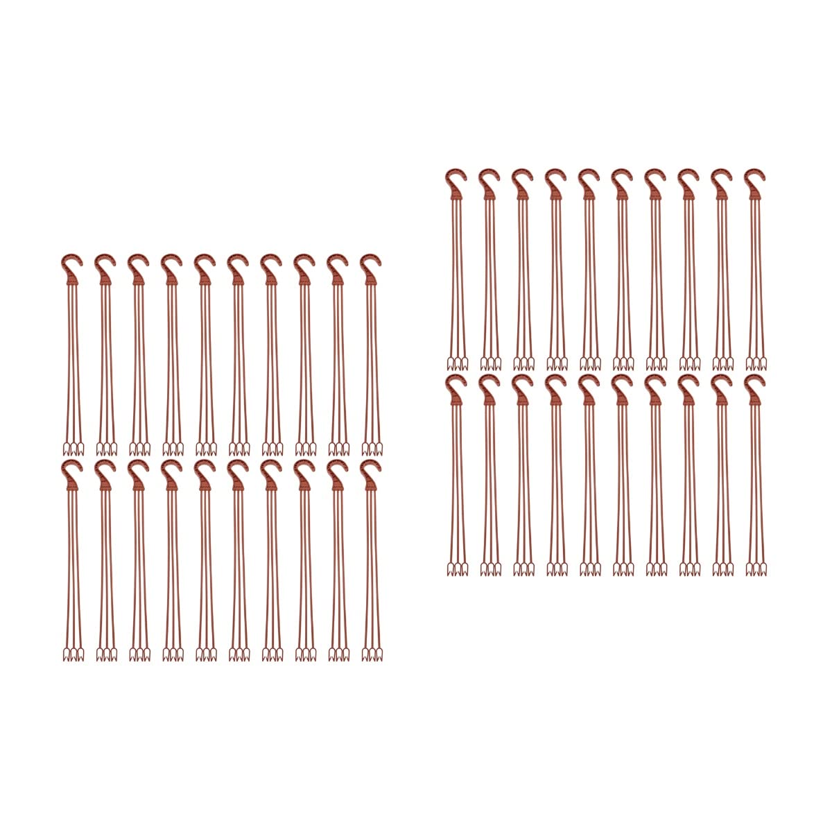Happyyami 50Pcs Plastic Planter Hangers - Heavy Duty Hanging Flower Pot Holders for Indoor Plants, Replacement Chains & Hooks for Balcony, Garden, and Home Decor