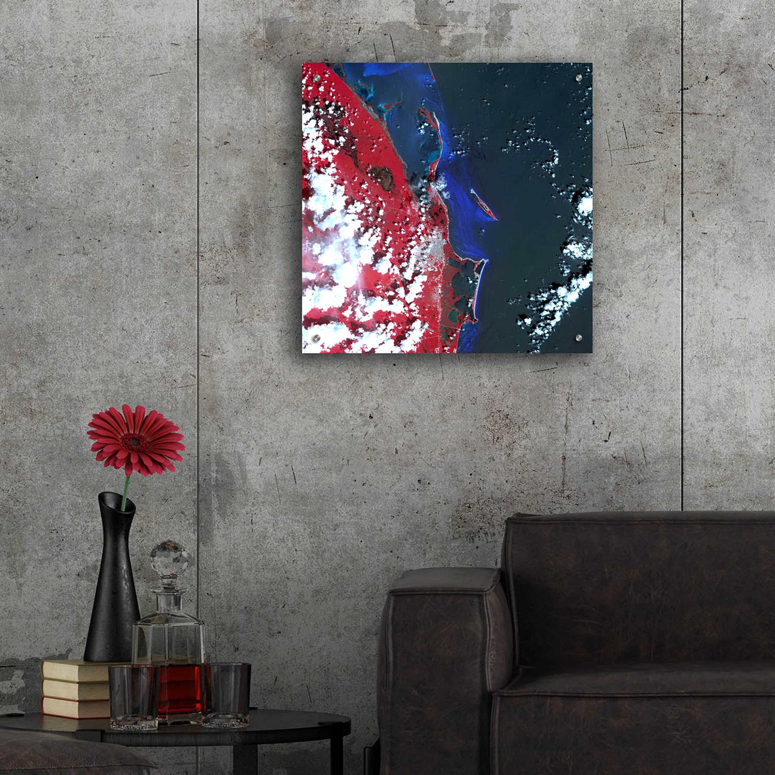 Epic Art 'Earth as Art: Cancun' Acrylic Glass Wall Decor - 24x24 Inches Modern Home & Office Artwork - Perfect for Living Room, Bedroom, or Office Wall Decoration