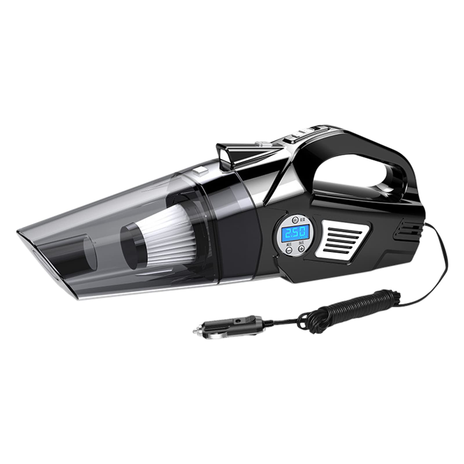 Portable Car Vacuum Cleaner - 12V Handheld Wet/Dry Auto Vacuum with Tire Pump - Powerful 120W Suction for Cars, Boats & Home Use - XQ-055 Model (Ideal for Cleaning Seats, Carpets & Small Spills)