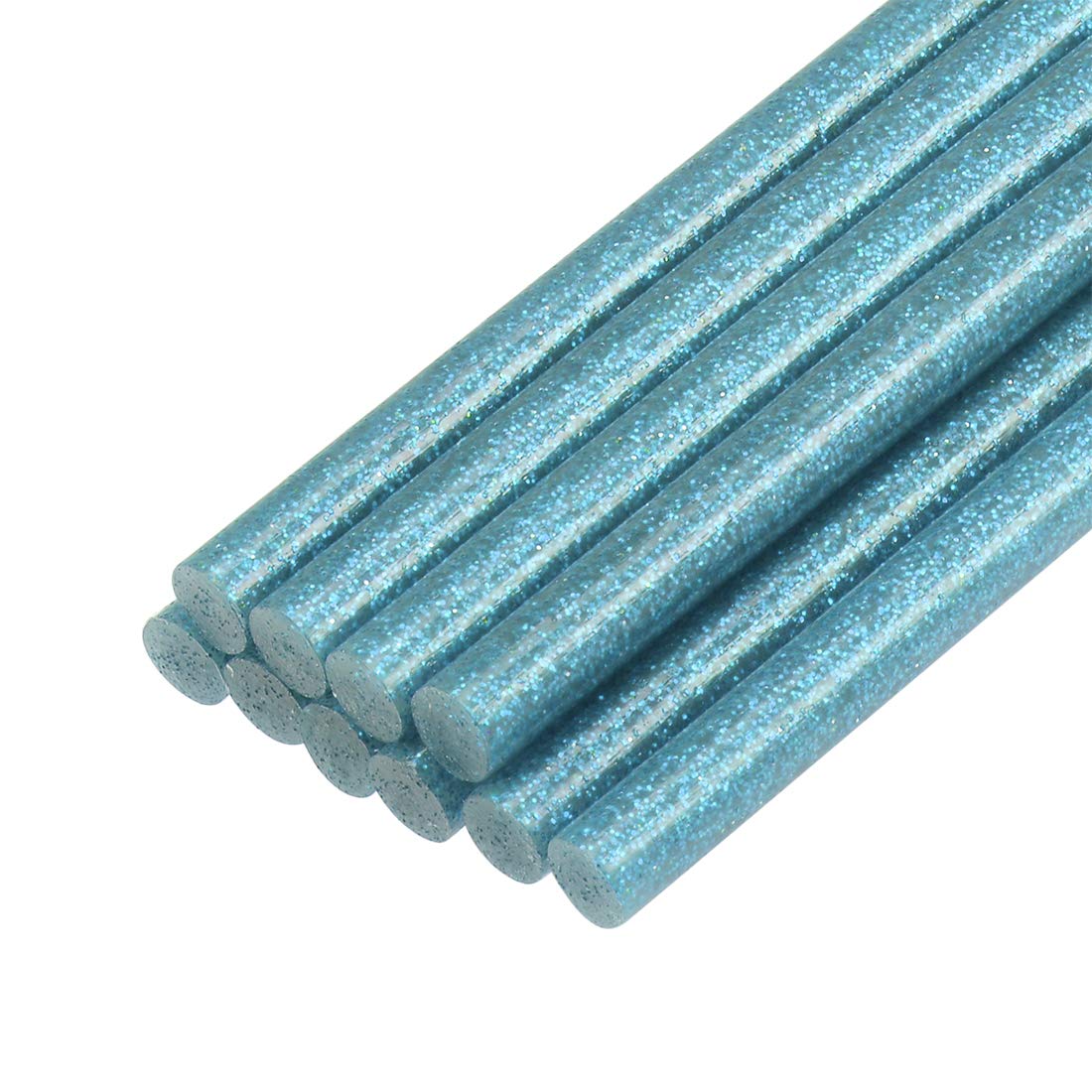 uxcell Mini Hot Glue Sticks for Glue Gun - 0.27-inch x 4-inch Blue Glitter (10pcs) - Perfect for DIY Crafts, Scrapbooking & Home Repairs