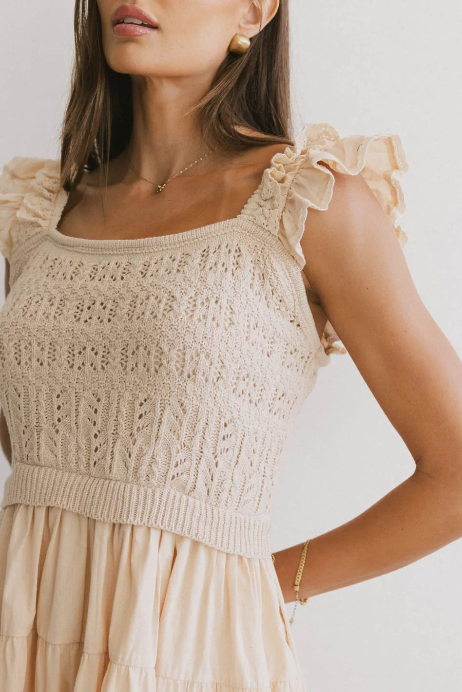 Lindie Knit Bodice Mini Dress - Women's Elegant Party & Cocktail Dress for Evening Events, Date Nights & Special Occasions | Final Sale