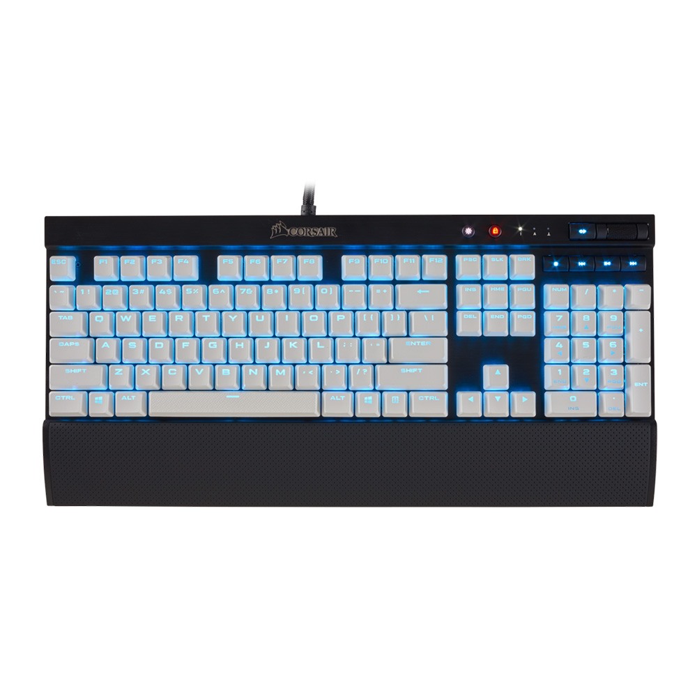 Premium Corsair PBT Double Shot Keycaps - Durable White Backlit Mechanical Keyboard Keycaps for Gaming & Typing - Perfect for PC, Mac, and Office Setup