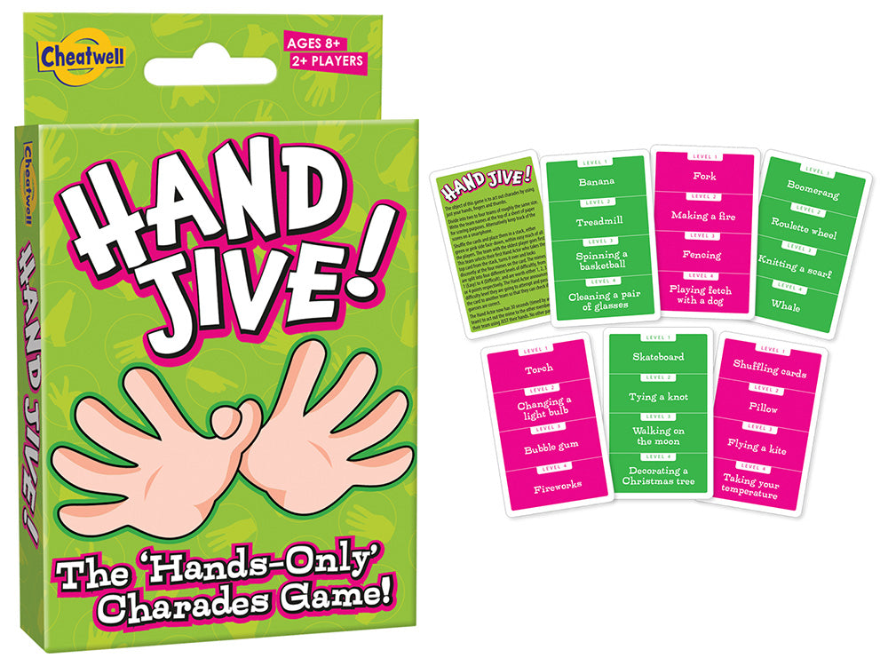 Hand Jive! Hands Only Charades Game - Fun Family Party Game for Adults & Kids - Perfect for Game Nights, Travel, and Icebreaker Activities