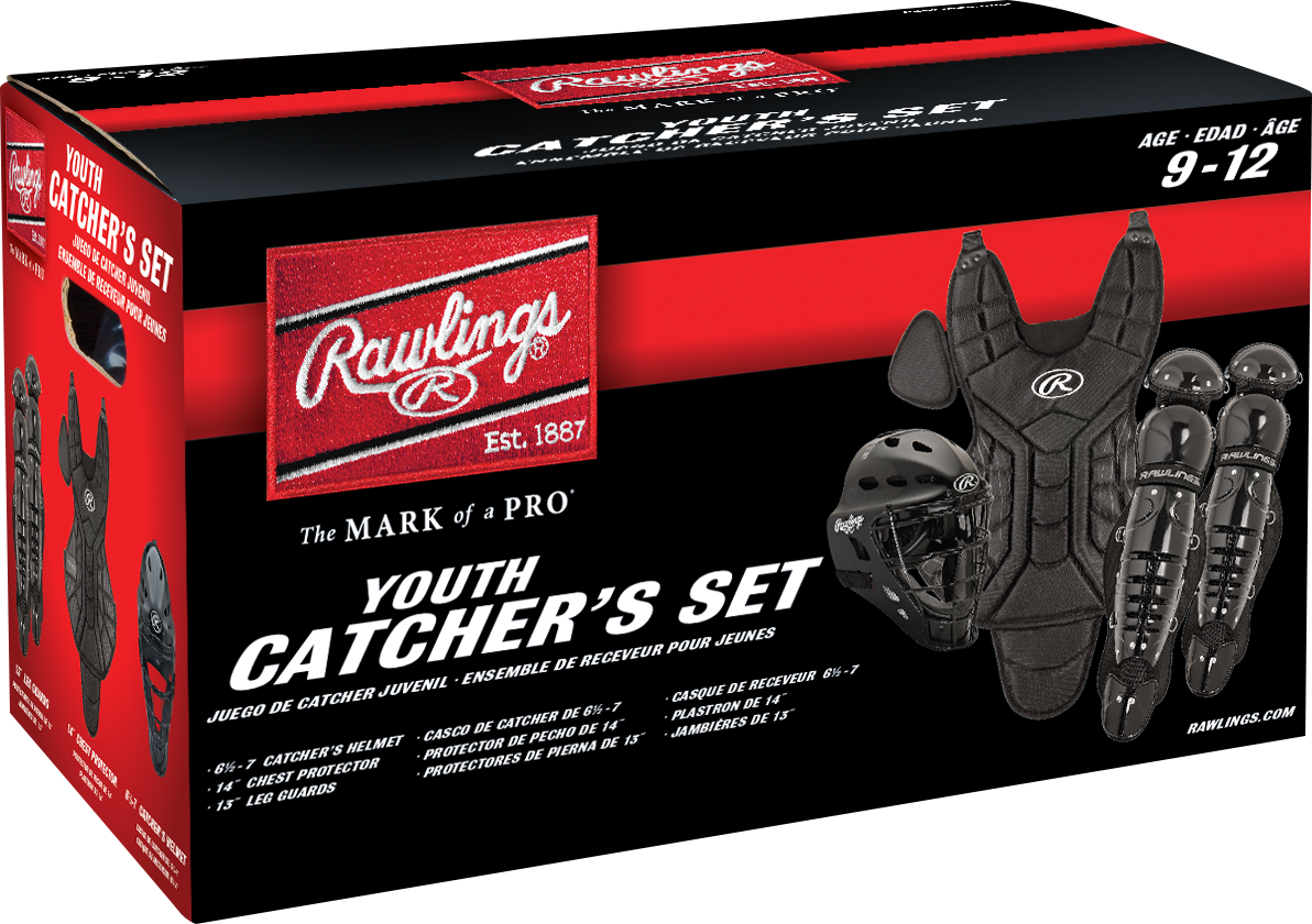 Rawlings Player Series Youth Catcher Set PLCSY - Baseball Gear for Kids & Teens - Perfect for Little League, Training, and Games