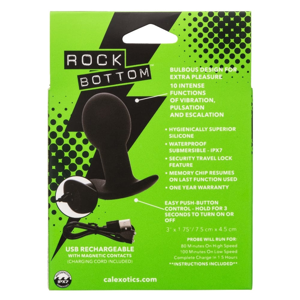 Black Vibrating Probe with 10 Intense Functions - Rock Bottom Pop Probe for Enhanced Pleasure | Perfect for Couples Play, Solo Exploration & Sensual Massage