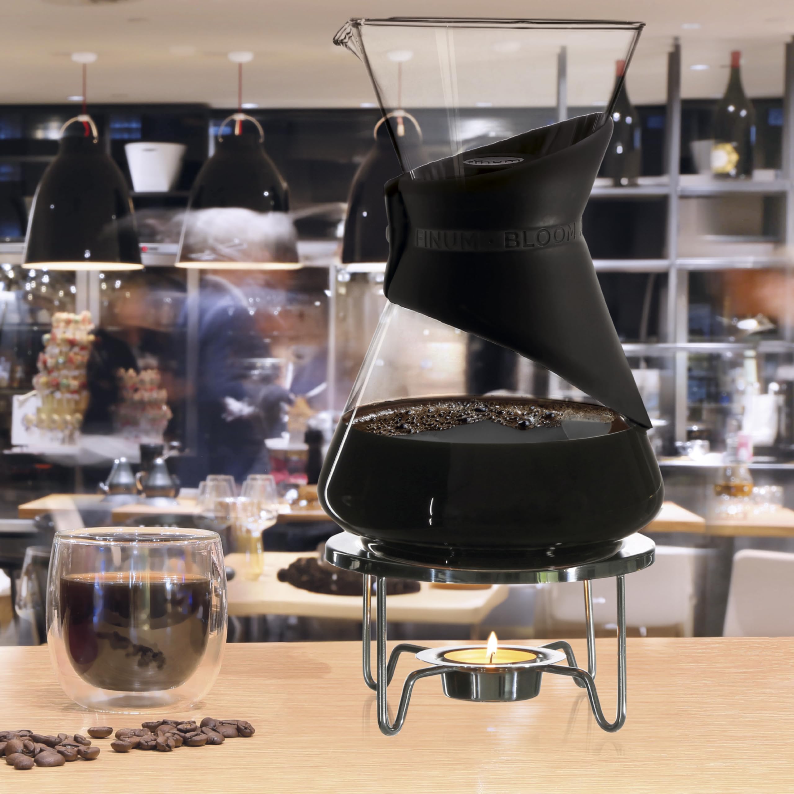 Finum Premium Stainless Steel Tea Light Candle Warmer for Coffee & Tea Pots - Perfect for Home, Office & Restaurants